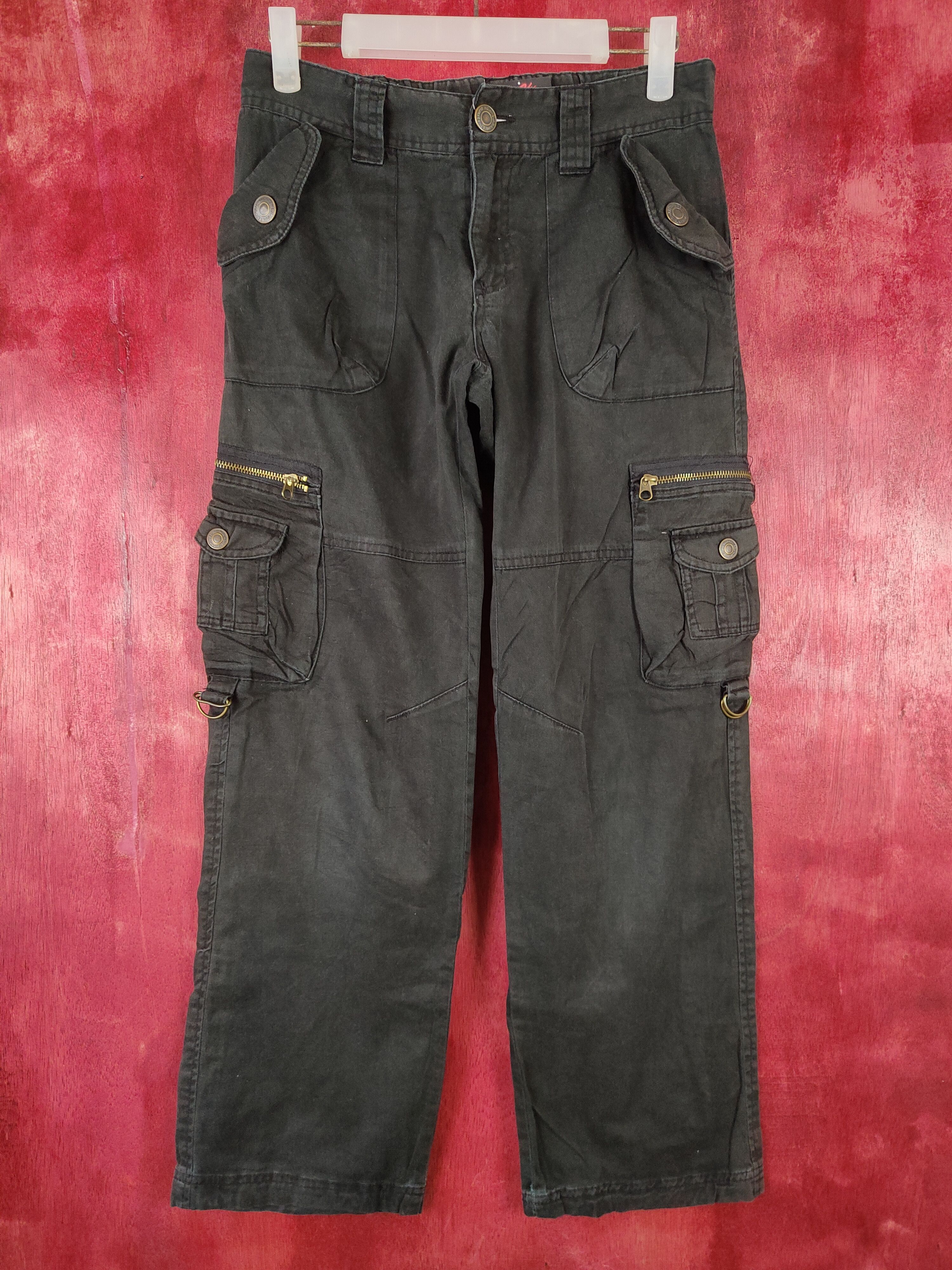 Faded Glory × Japanese Brand Japanese Brand Black multi pocket tactical pant #4667 Size US 27 - 1 Thumbnail