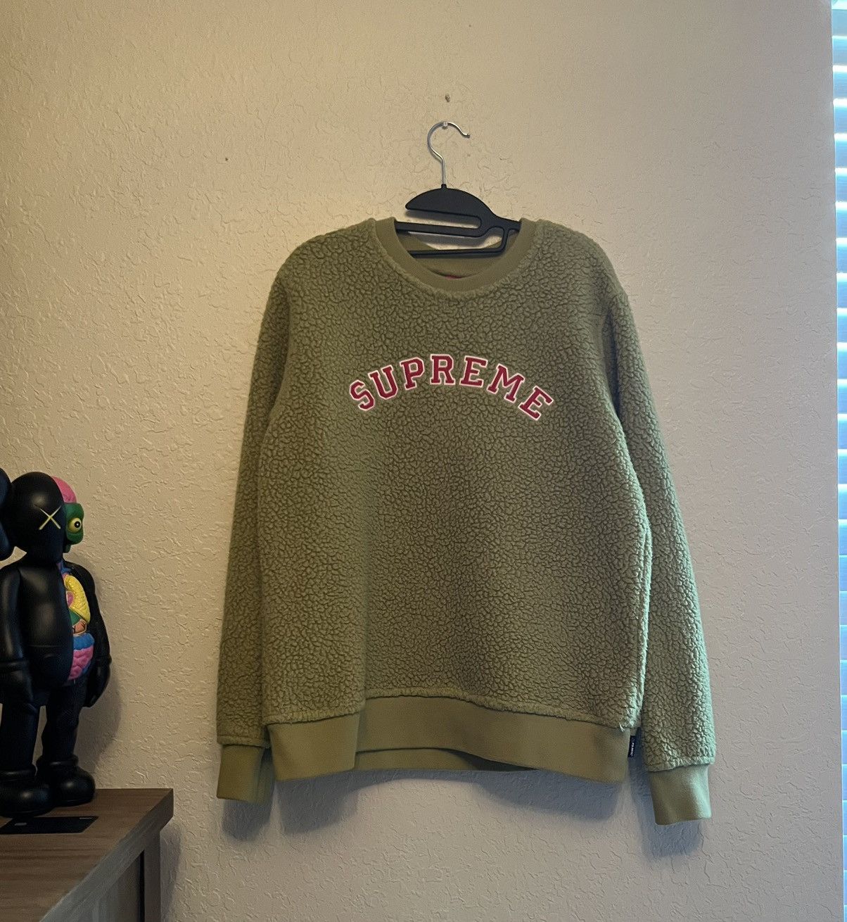 Supreme Polartec Deep Pile Crewneck | Grailed