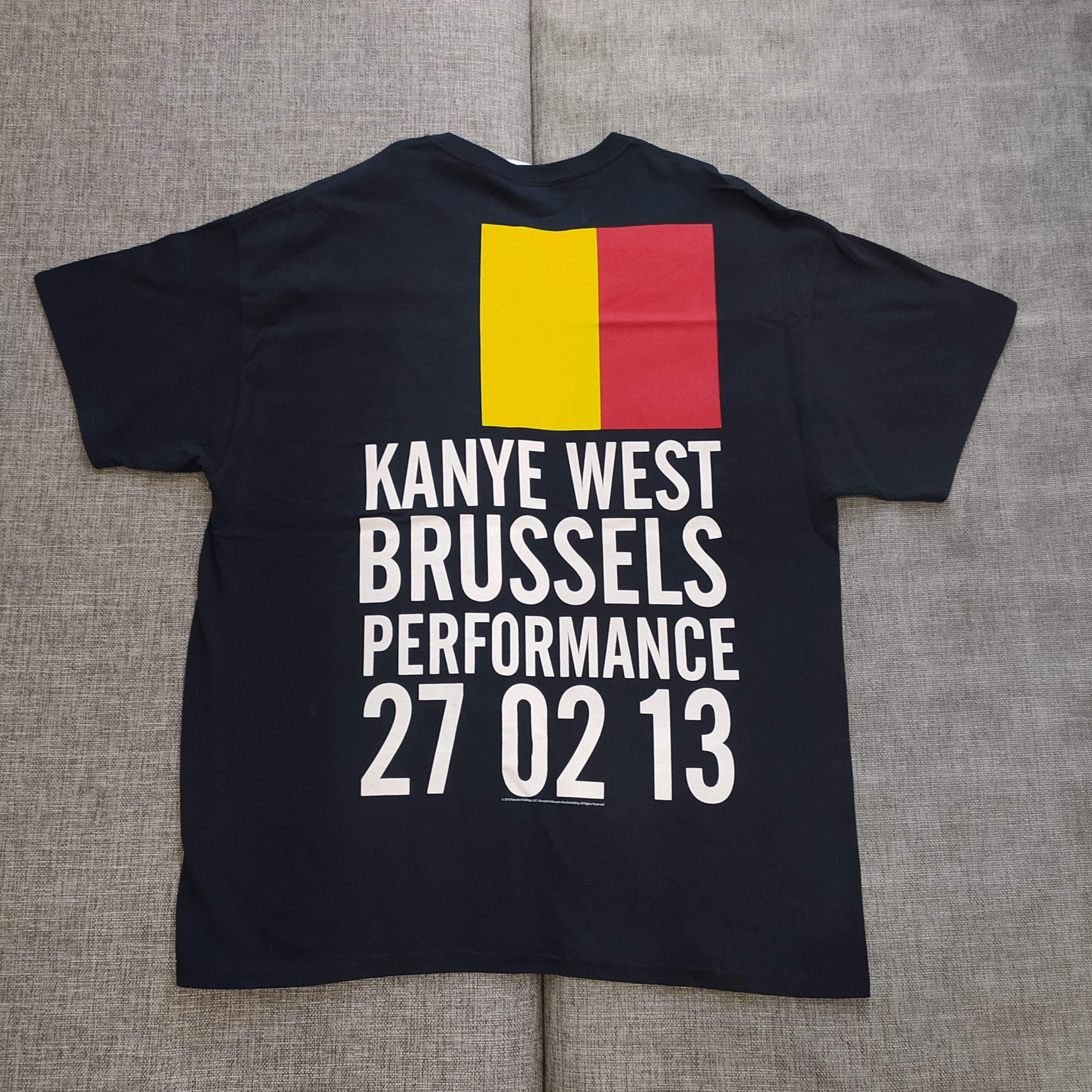 Kanye West × Vintage Vintage Y2K '2013 Kanye West Brussels Performance Tee Size US XL / EU 56 / 4 - 1 Thumbnail