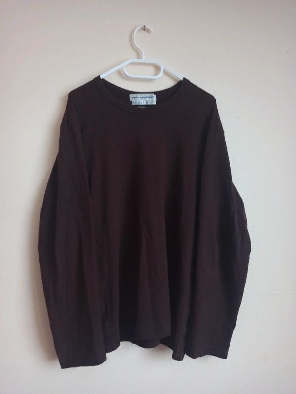 y2k cdg shirt knitted long sleeve