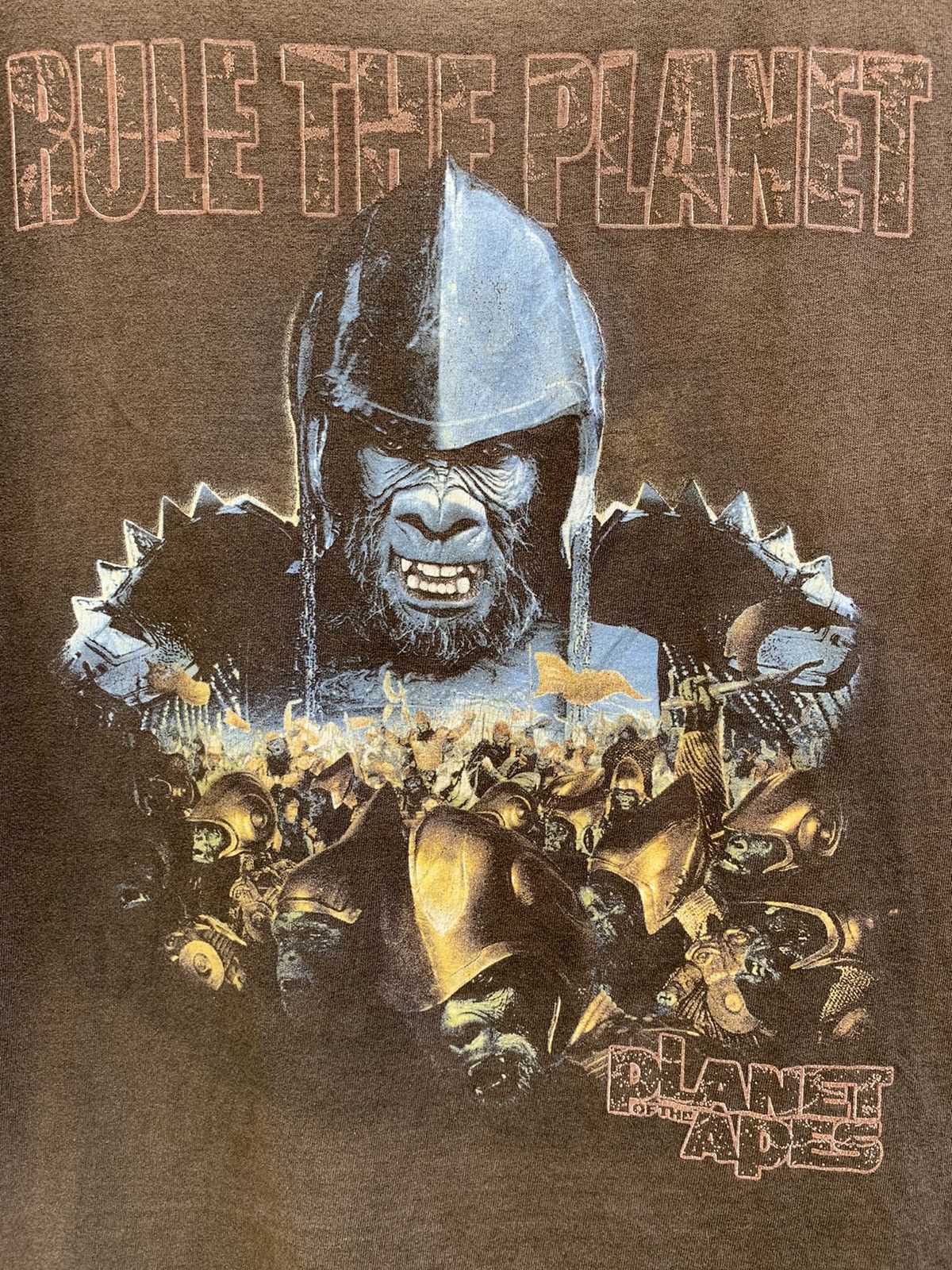 Vintage Distressed Vintage Planet Of The Apes Rule The World Tee Size US L / EU 52-54 / 3 - 1 Thumbnail