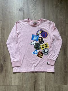 pink bape long sleeve