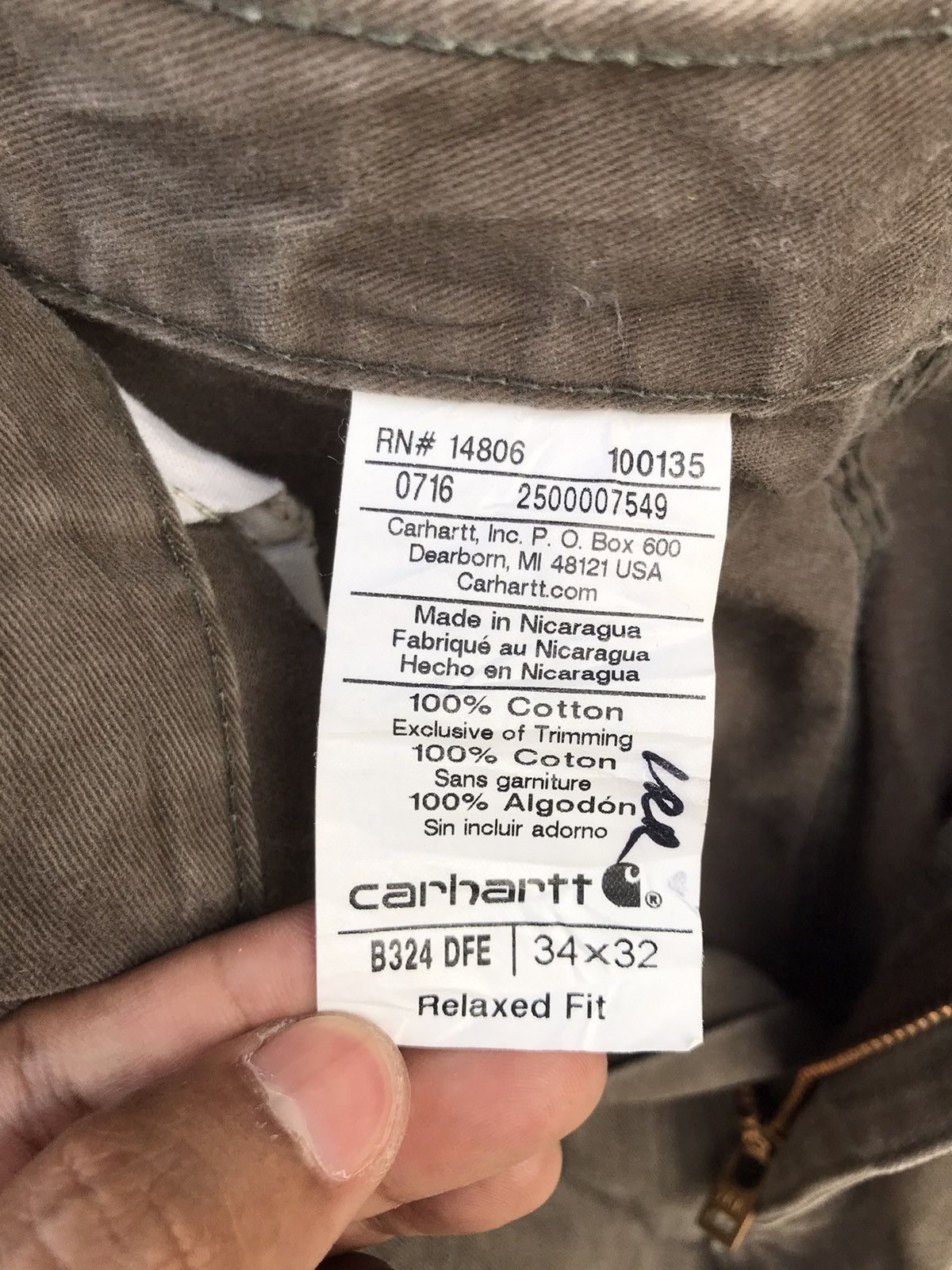 Carhartt Vintage Carhartt Work Pants Distressed Logo Patch at Back Size US 36 / EU 52 - 3 Thumbnail