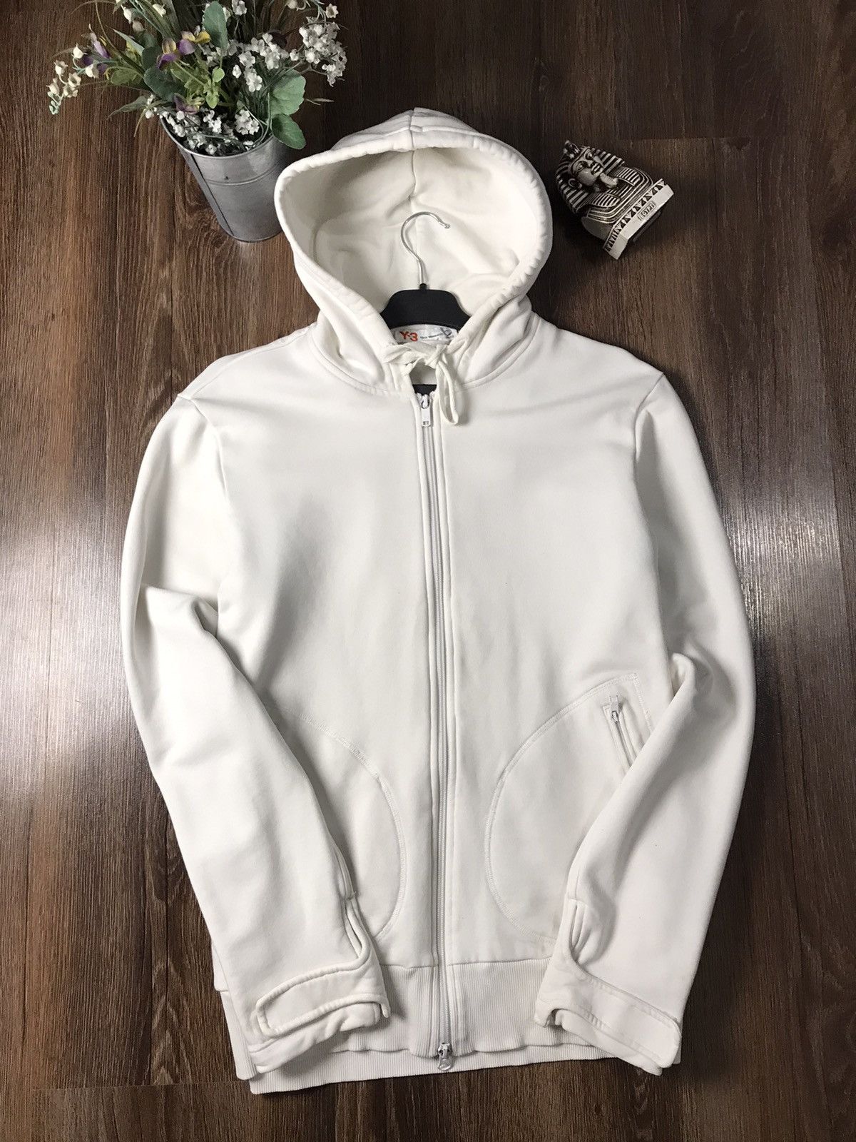 Y-3 Vintage Y-3 Adidas white zip hoodie Size US XL / EU 56 / 4 - 8 Thumbnail