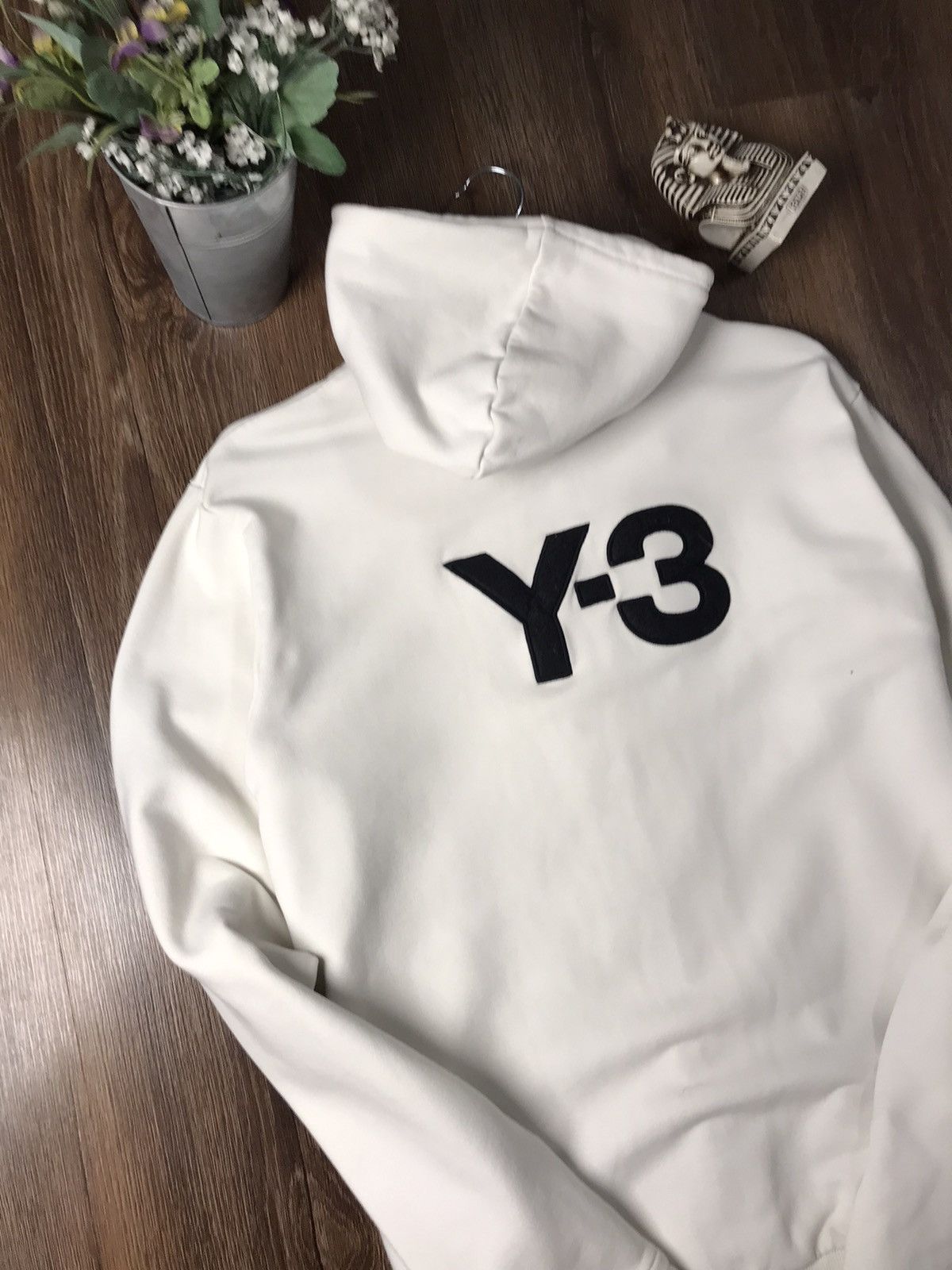 Y-3 Vintage Y-3 Adidas white zip hoodie Size US XL / EU 56 / 4 - 4 Thumbnail