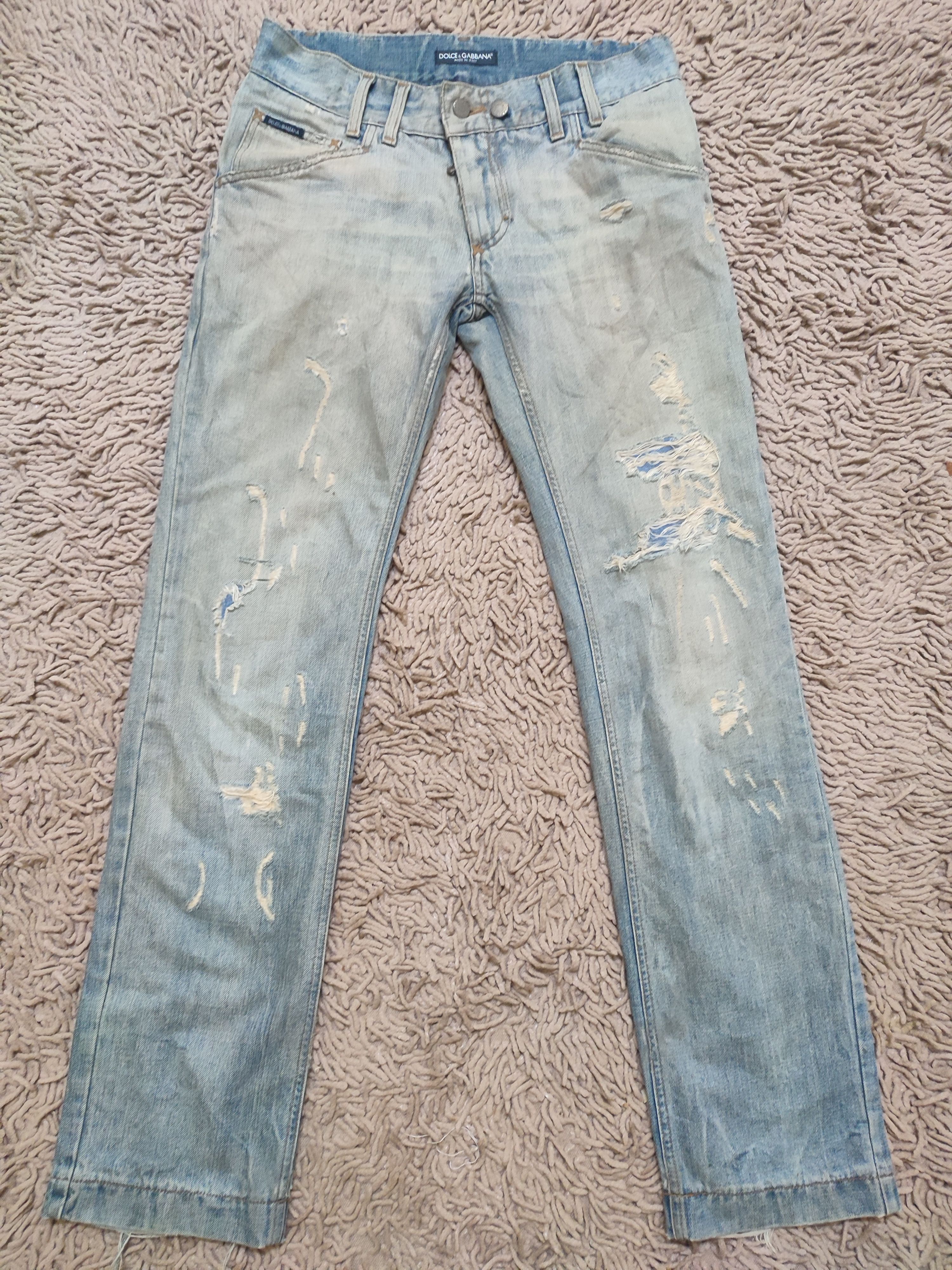 Dolce & Gabbana Distressed dolce gabbana double zipper jeans Size US 32 / EU 48 - 1 Thumbnail