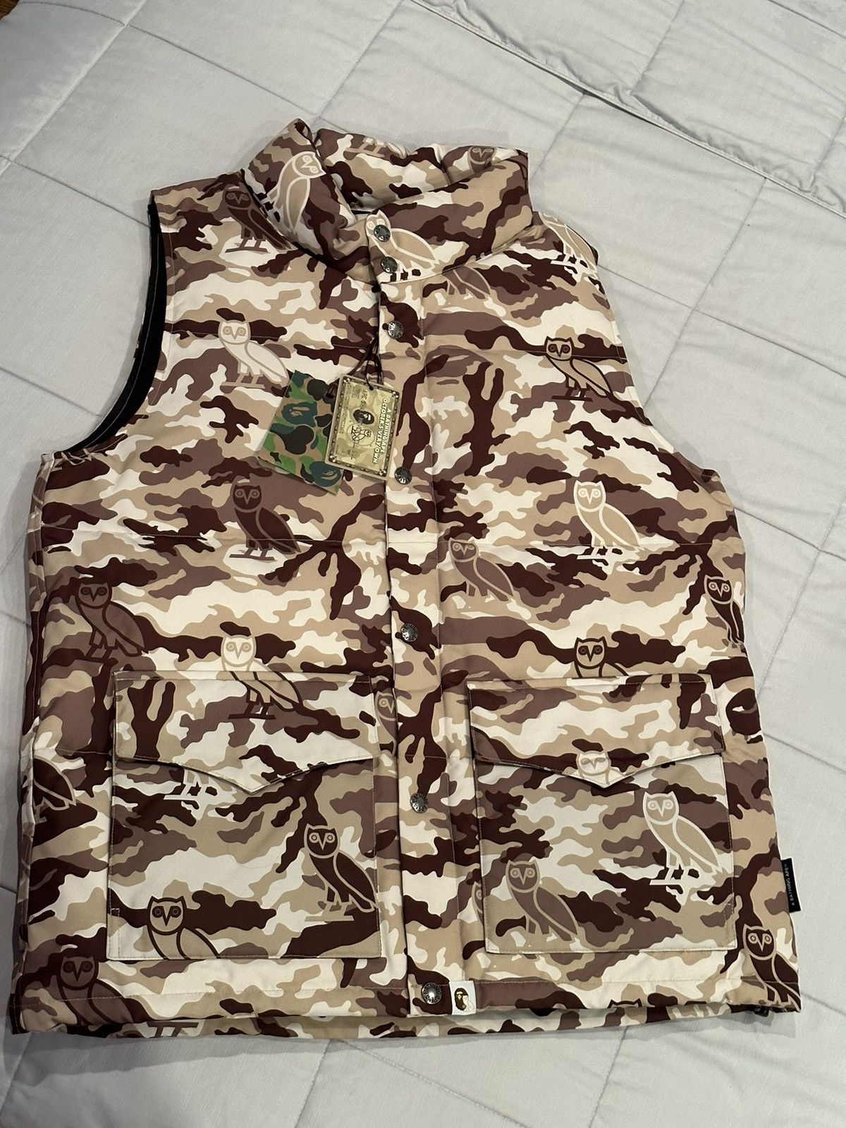 BAPE X OVO (OCTOBER’S VERY OWN) CAMO DOWN VEST
