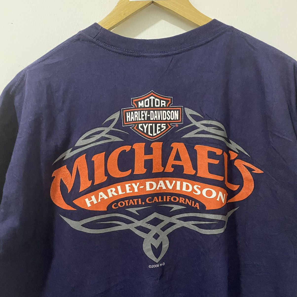 Harley Davidson Vintage x Harley Davidson Tshirt©️2008HD With Side Pocket Size US XL / EU 56 / 4 - 3 Thumbnail