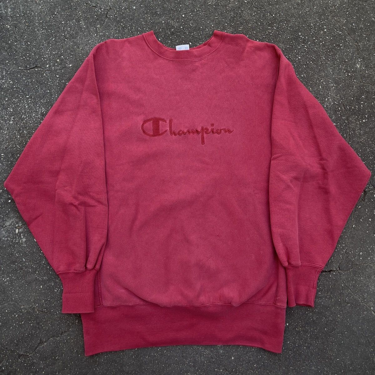 1990’s Cranberry Champion Reverse Weave Script Crewneck