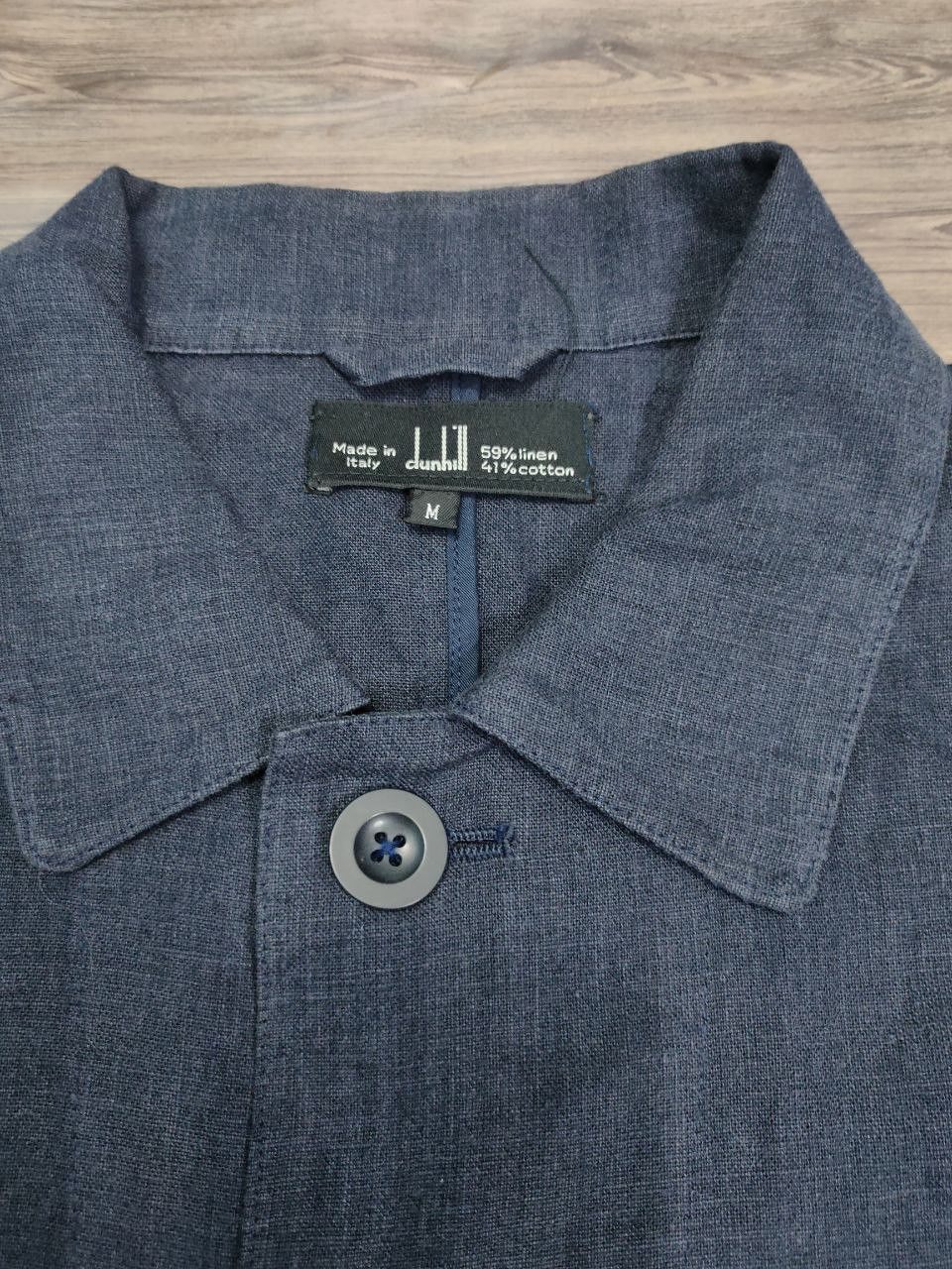 Alfred Dunhill × Vintage Dunhill Cotton Linen Overshirt Size US M / EU 48-50 / 2 - 4 Thumbnail