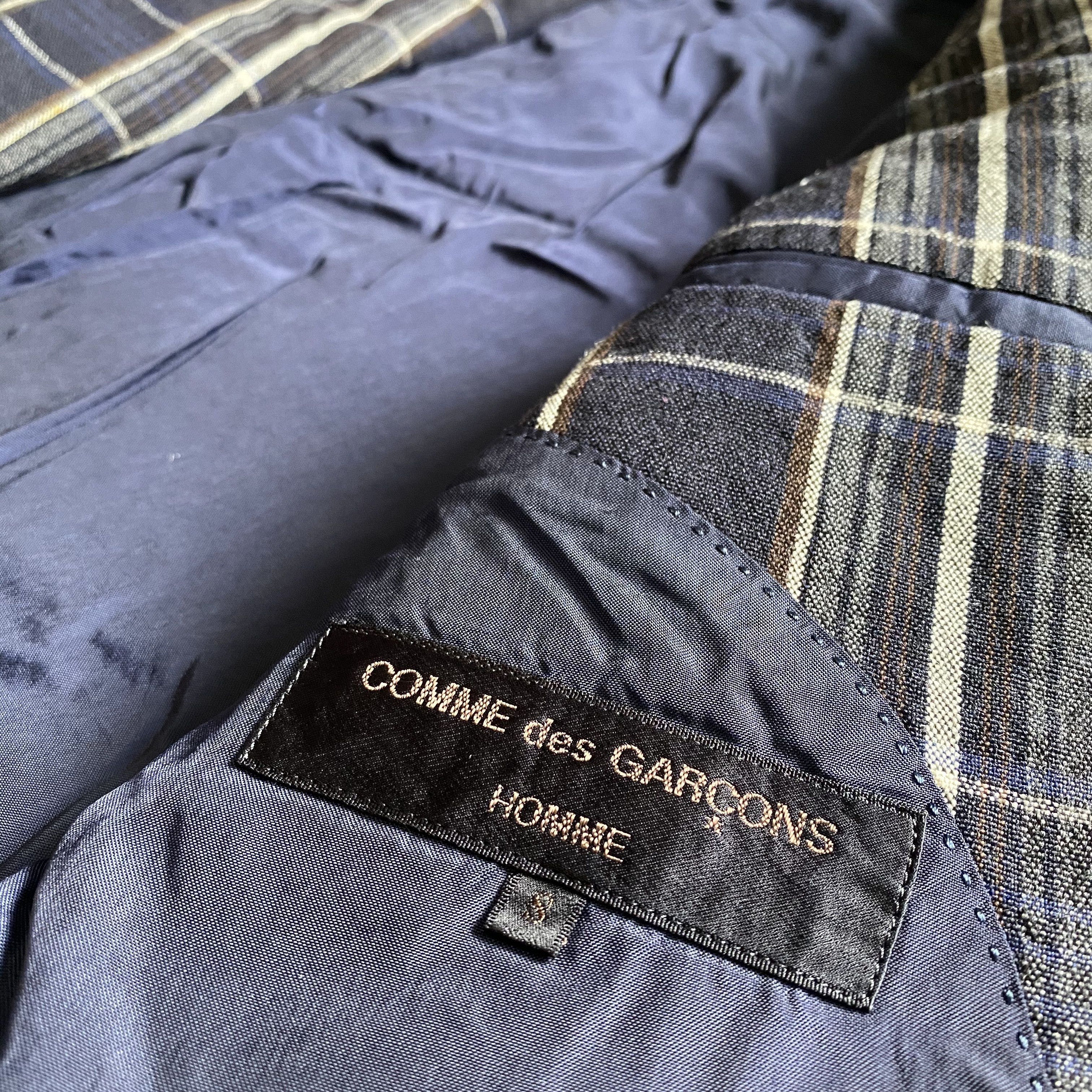 Comme des Garcons Homme RARE🔥AD1988 Comme des Garcons Homme Checked Wool Coat Size US S / EU 44-46 / 1 - 8 Thumbnail