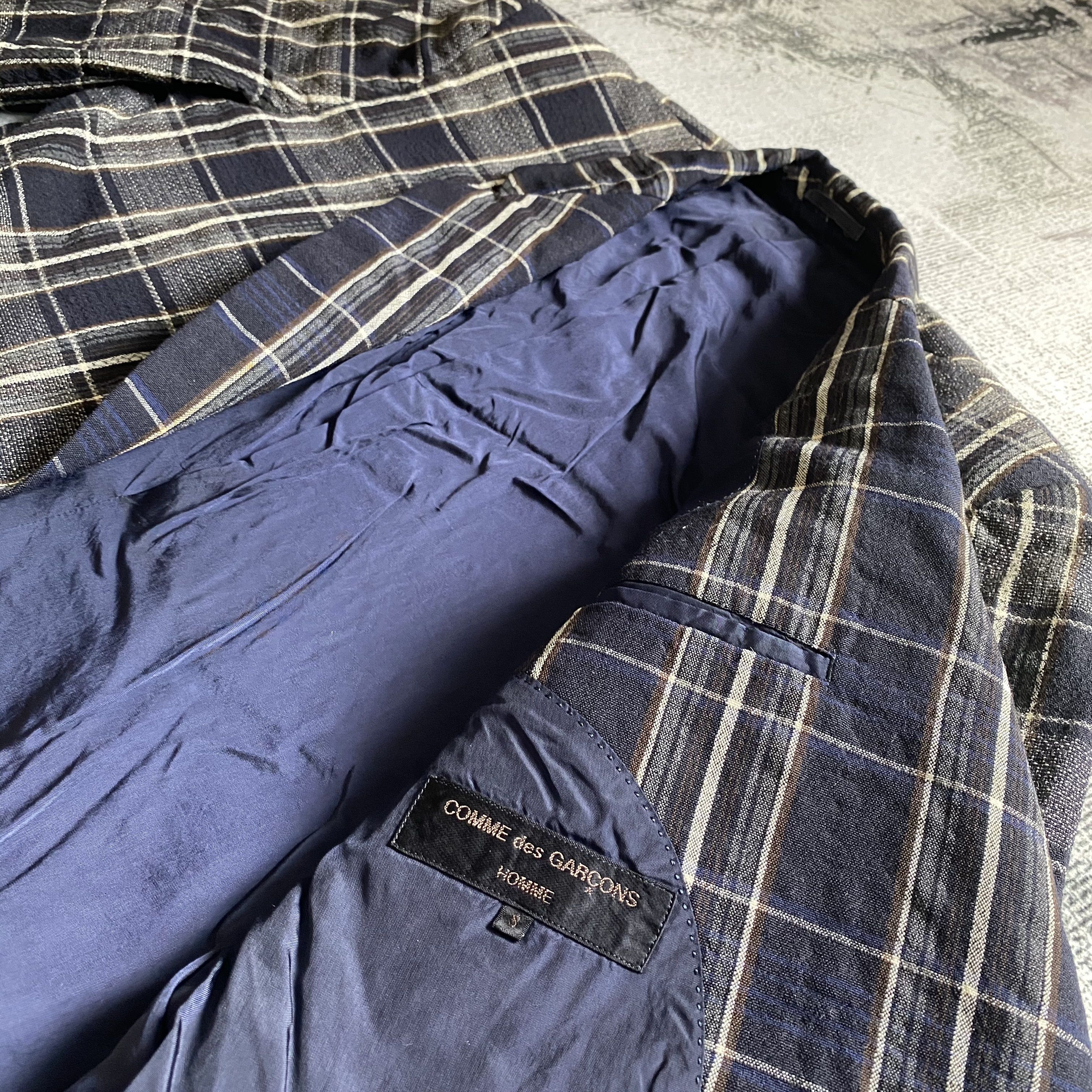Comme des Garcons Homme RARE🔥AD1988 Comme des Garcons Homme Checked Wool Coat Size US S / EU 44-46 / 1 - 7 Thumbnail