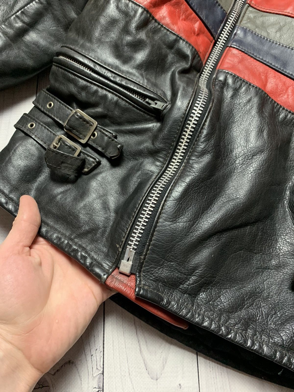 Vintage Vintage Kawasaki racing leather jacket Moto size S Size US S / EU 44-46 / 1 - 4 Thumbnail