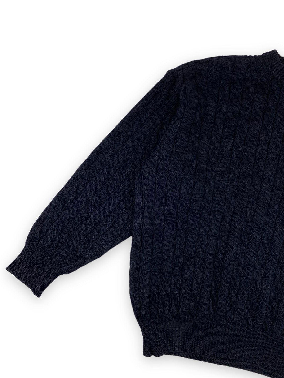 Paul & Shark × Vintage Mens Vintage Paul Shark Wool Cable Knitted Sweater Size L Size US L / EU 52-54 / 3 - 3 Thumbnail