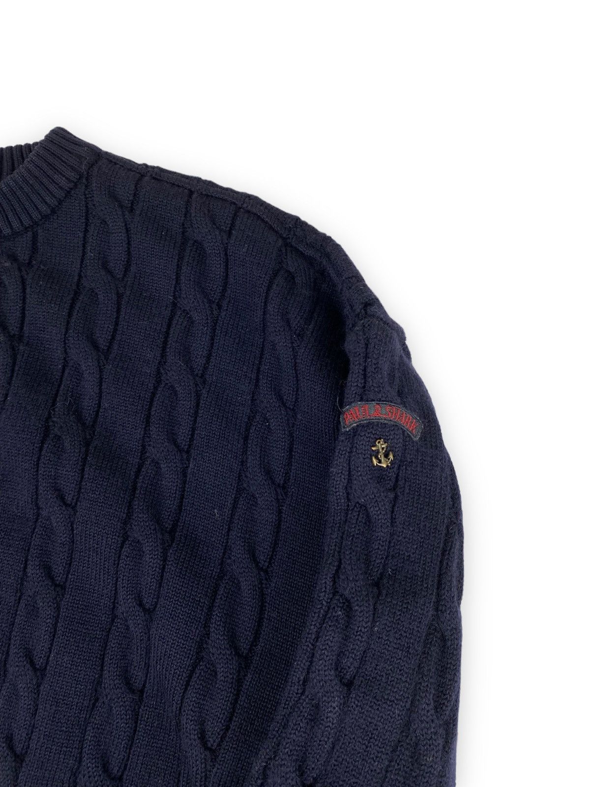 Paul & Shark × Vintage Mens Vintage Paul Shark Wool Cable Knitted Sweater Size L Size US L / EU 52-54 / 3 - 5 Thumbnail