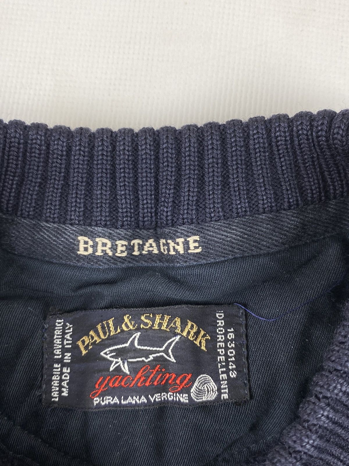 Paul & Shark × Vintage Mens Vintage Paul Shark Wool Cable Knitted Sweater Size L Size US L / EU 52-54 / 3 - 8 Thumbnail