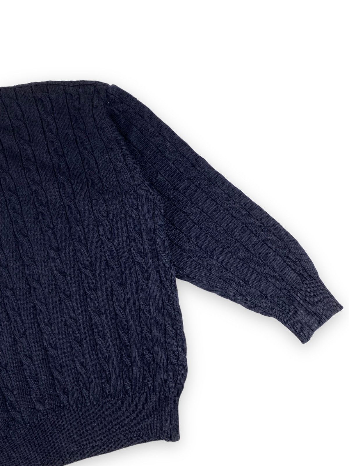 Paul & Shark × Vintage Mens Vintage Paul Shark Wool Cable Knitted Sweater Size L Size US L / EU 52-54 / 3 - 4 Thumbnail