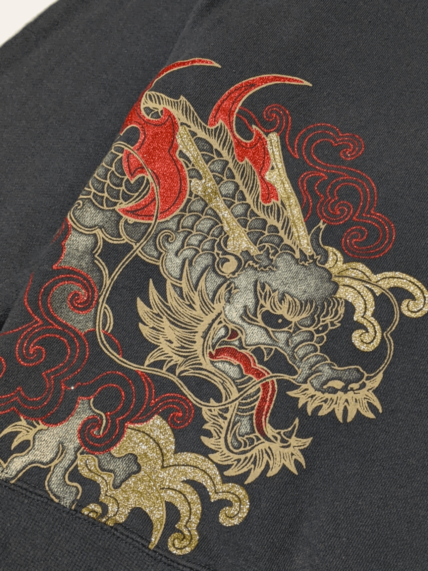 Seditionaries × Vintage Vintage 90s Rare Sorridere Sukajan Gold Dragon Sweatshirt Size US L / EU 52-54 / 3 - 8 Thumbnail