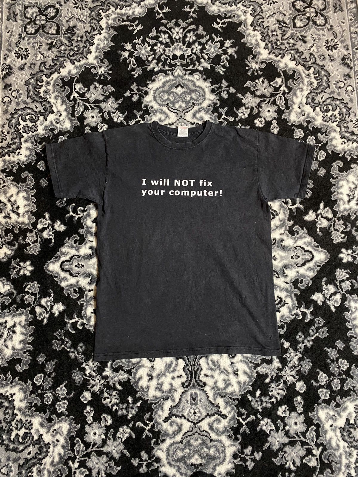 Fruit Of The Loom × Japanese Brand × Vintage Vintage Funny Graphic T-Shirt Size US M / EU 48-50 / 2 - 1 Thumbnail