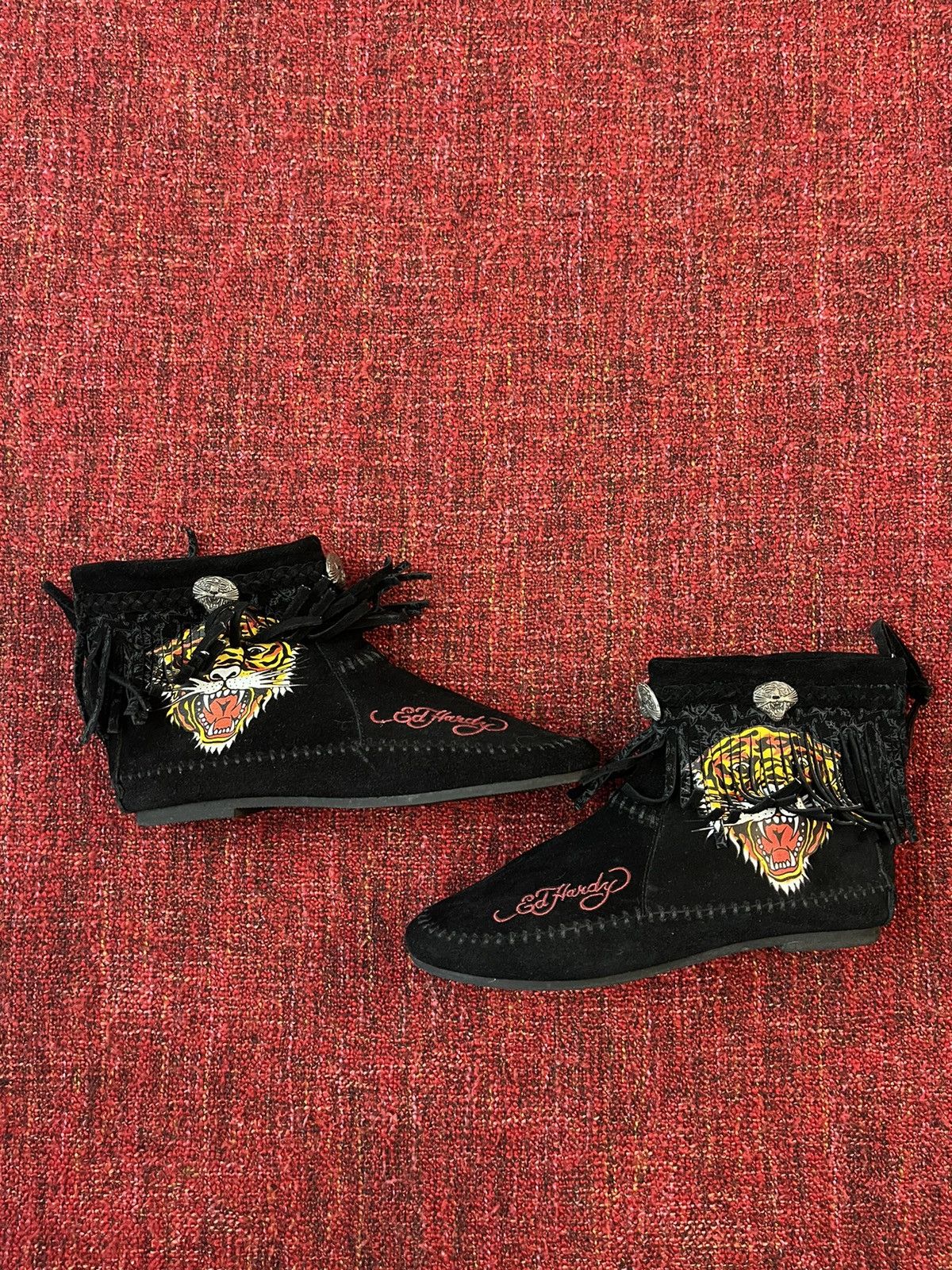 Christian Audigier × Ed Hardy × Vintage Ed Hardy by Christian Audigier vintage Y2K suede sneakers Size US 8 / IT 38 - 1 Thumbnail