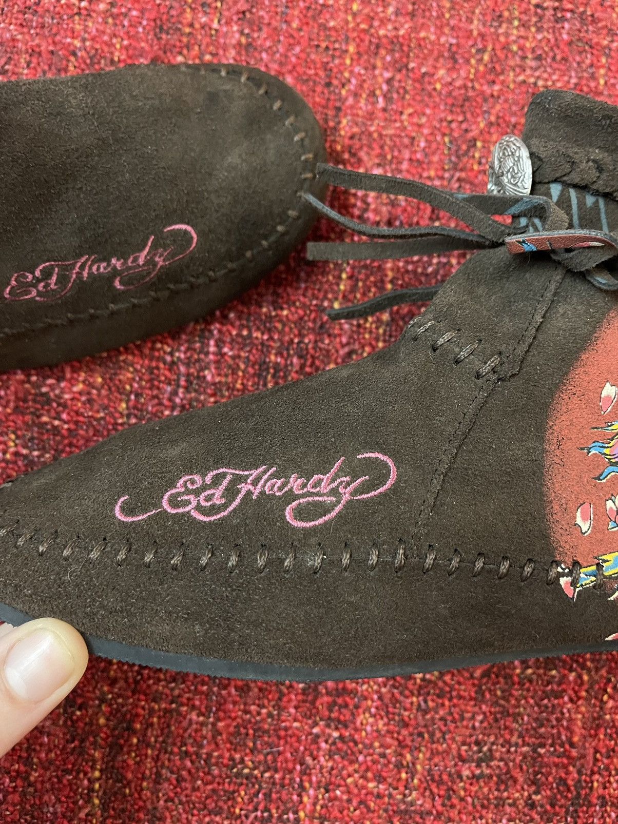 Christian Audigier × Ed Hardy × Vintage Ed Hardy by Christian Audigier Y2K vintage suede sneakers Size US 8.5 / IT 38.5 - 5 Thumbnail
