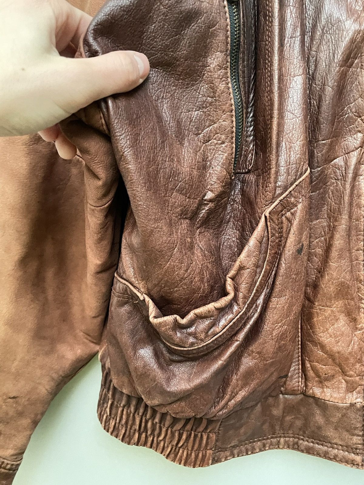 Vintage Vintage Leather jacket Italian Designer Size US L / EU 52-54 / 3 - 11 Thumbnail