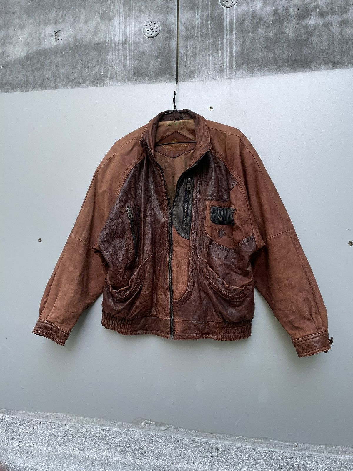 Vintage Vintage Leather jacket Italian Designer Size US L / EU 52-54 / 3 - 8 Thumbnail