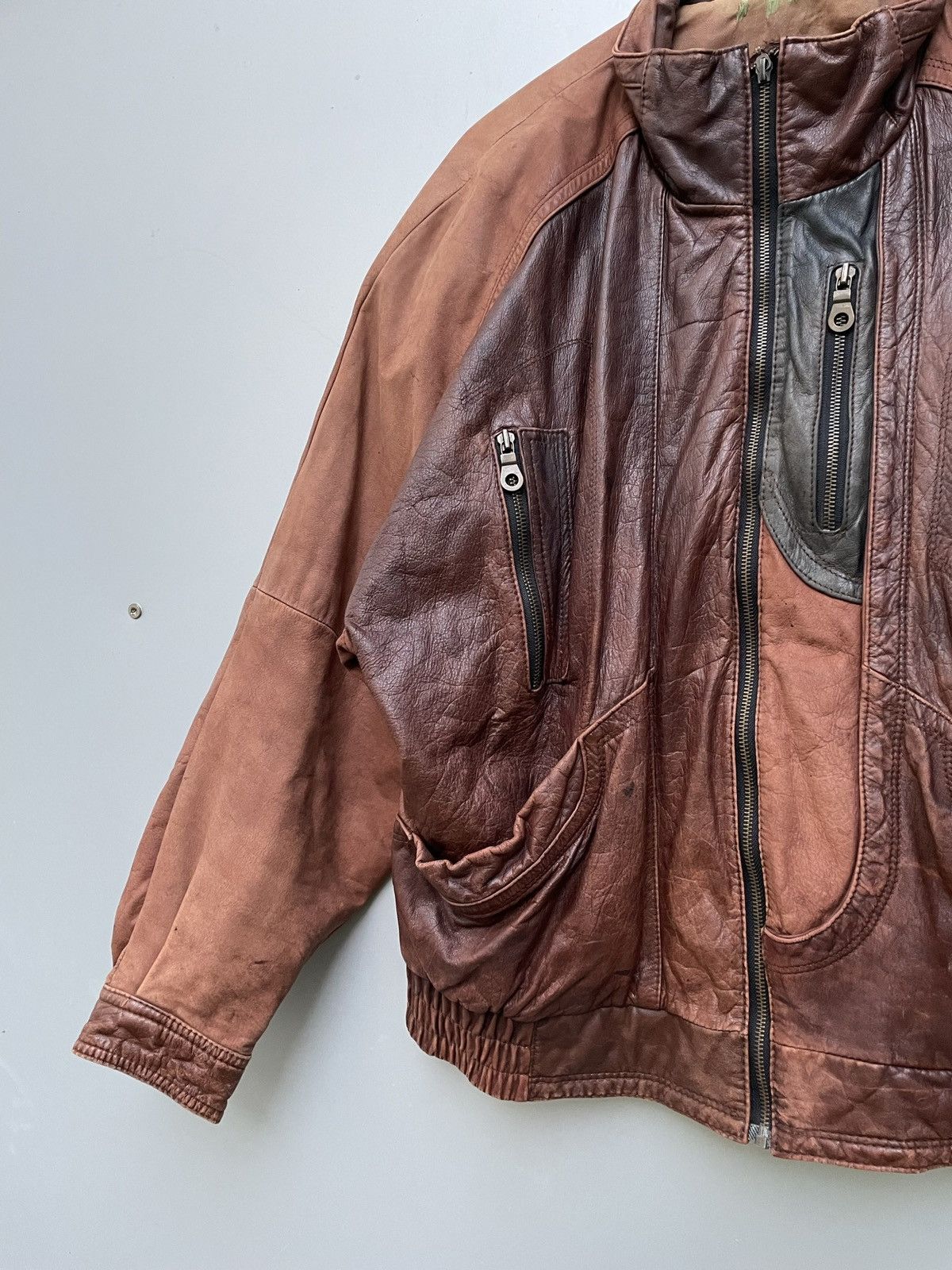 Vintage Vintage Leather jacket Italian Designer Size US L / EU 52-54 / 3 - 6 Thumbnail