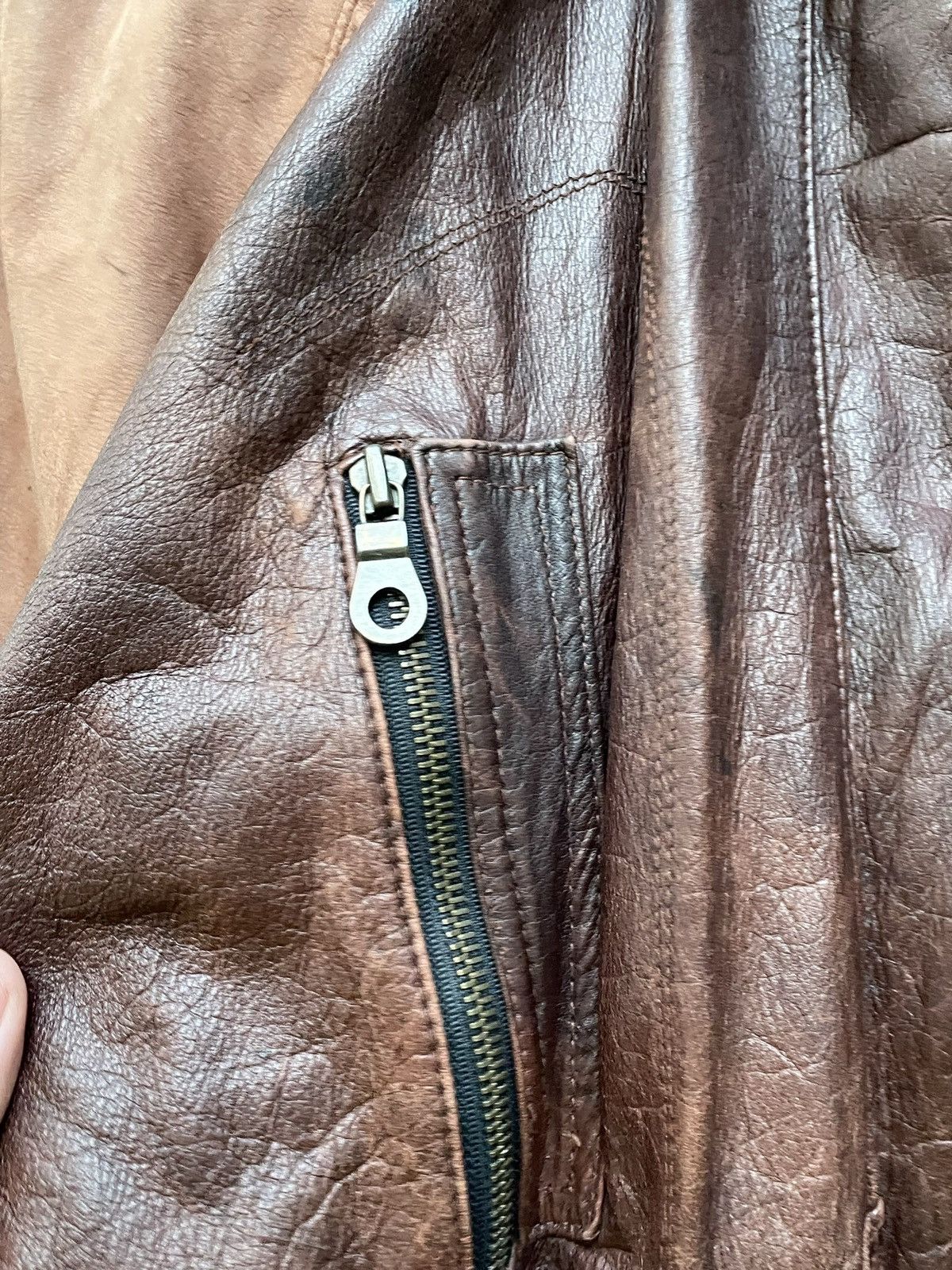 Vintage Vintage Leather jacket Italian Designer Size US L / EU 52-54 / 3 - 10 Thumbnail