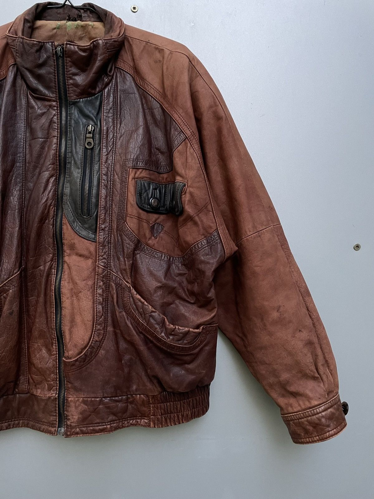 Vintage Vintage Leather jacket Italian Designer Size US L / EU 52-54 / 3 - 5 Thumbnail