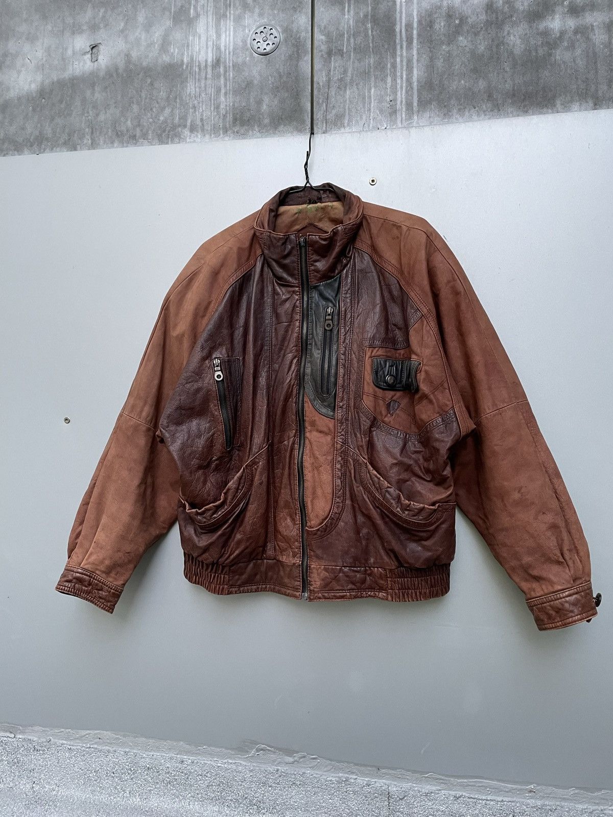 Vintage Vintage Leather jacket Italian Designer Size US L / EU 52-54 / 3 - 4 Thumbnail