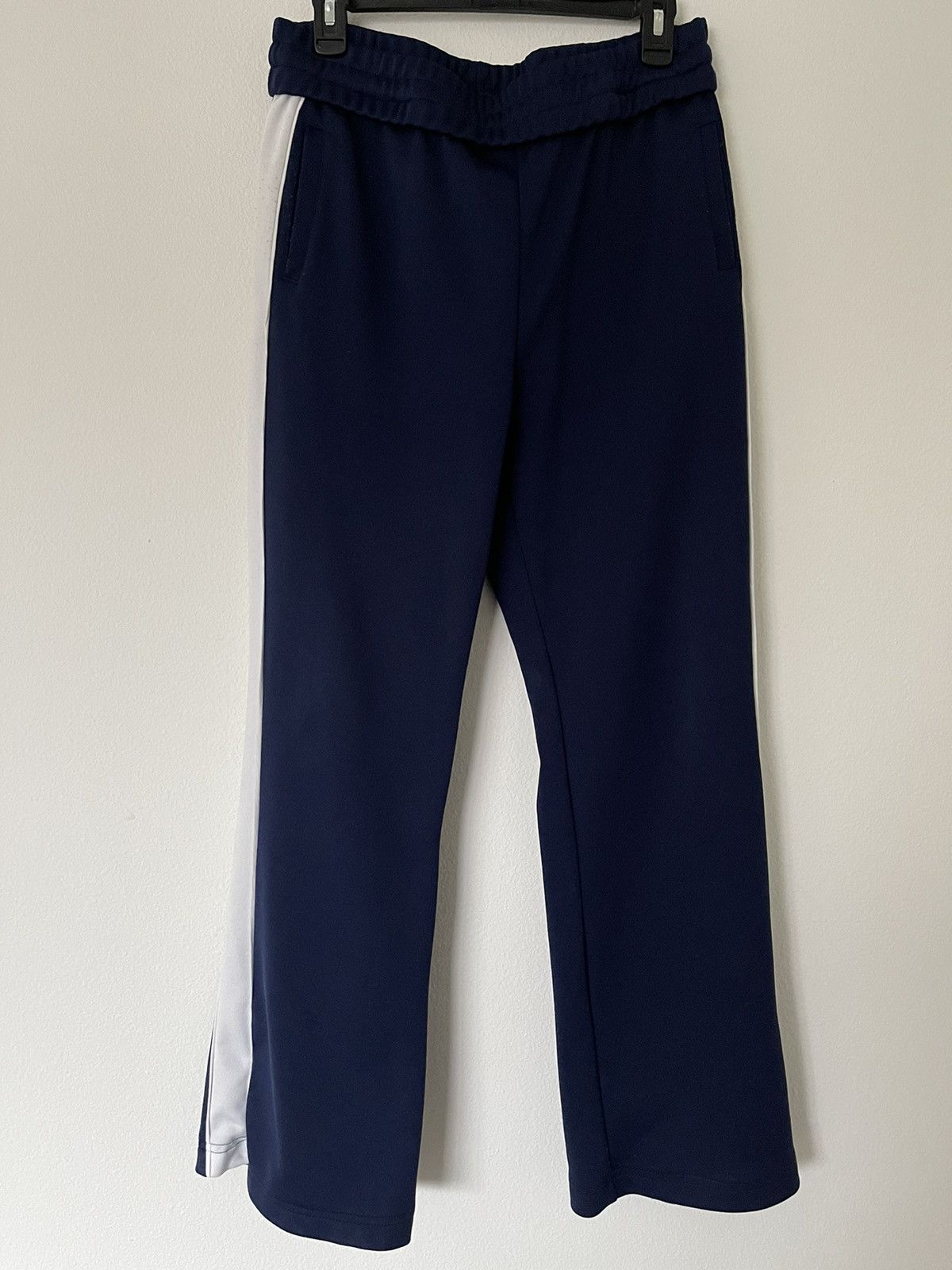Nylon Sweatpants with White Side Stripes