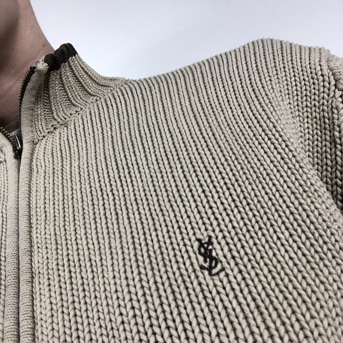 Vintage × Yves Saint Laurent Yves Saint Laurent Knitwear Full Zip Sweater 90s Size US M / EU 48-50 / 2 - 3 Thumbnail