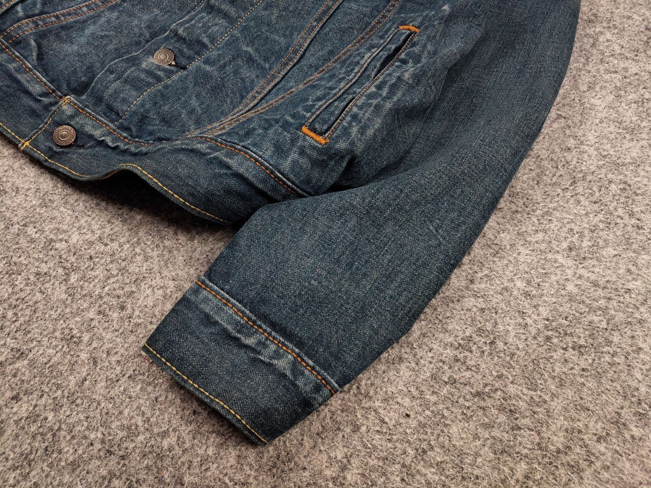 Levi's Vintgae Levis Dark Wash Denim Trucker Jean Jacket Button Up Size US M / EU 48-50 / 2 - 5 Thumbnail