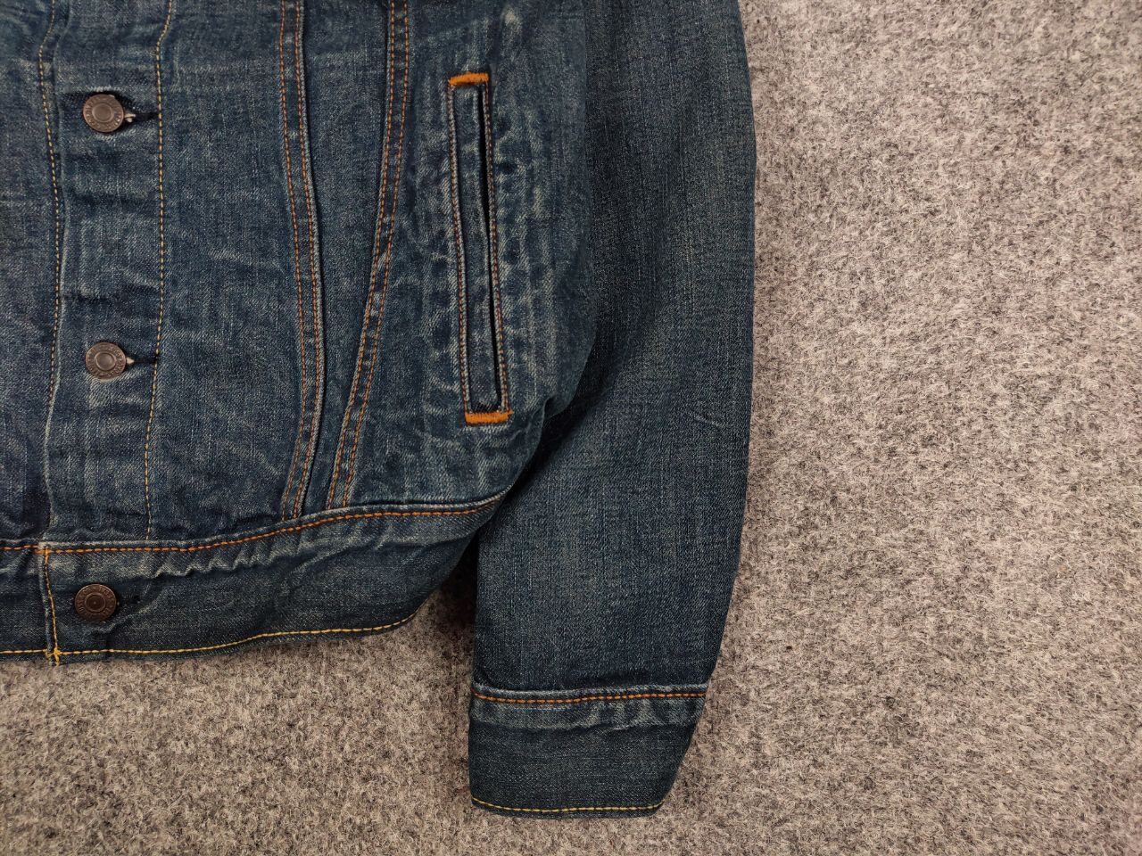 Levi's Vintgae Levis Dark Wash Denim Trucker Jean Jacket Button Up Size US M / EU 48-50 / 2 - 10 Thumbnail