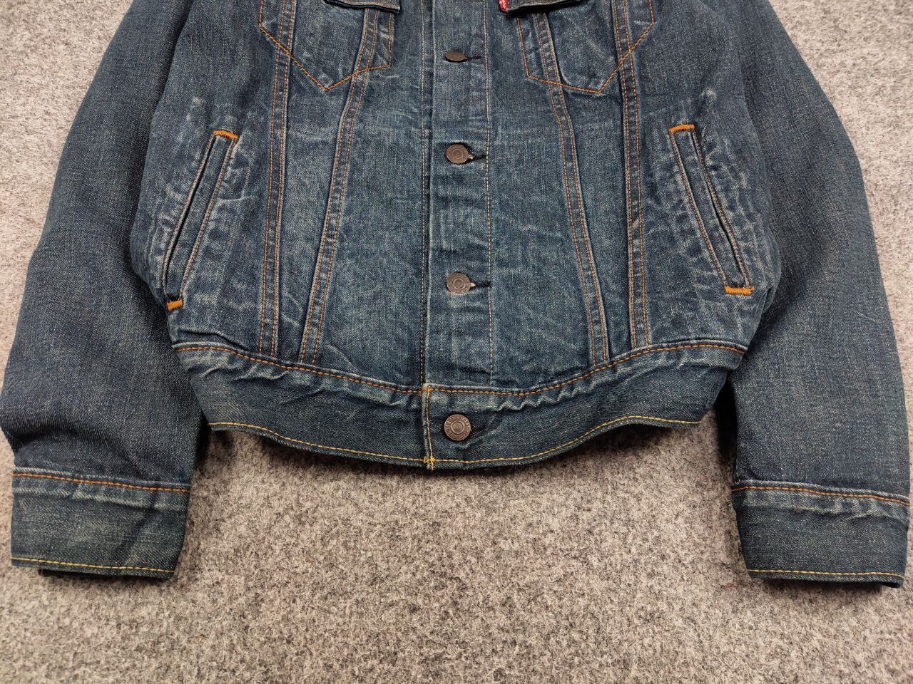 Levi's Vintgae Levis Dark Wash Denim Trucker Jean Jacket Button Up Size US M / EU 48-50 / 2 - 9 Thumbnail