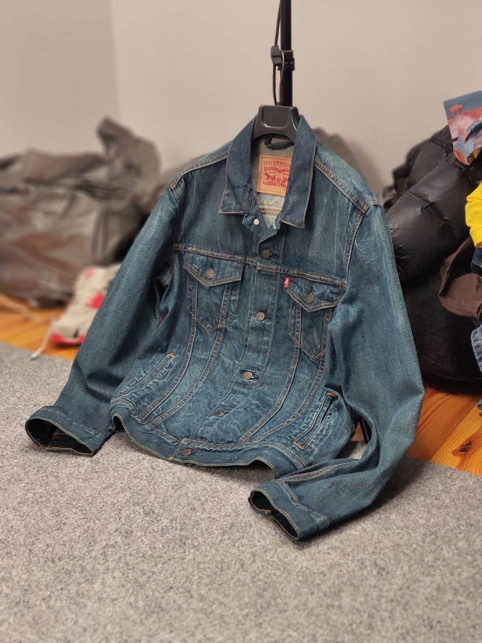 Levi's Vintgae Levis Dark Wash Denim Trucker Jean Jacket Button Up Size US M / EU 48-50 / 2 - 23 Thumbnail