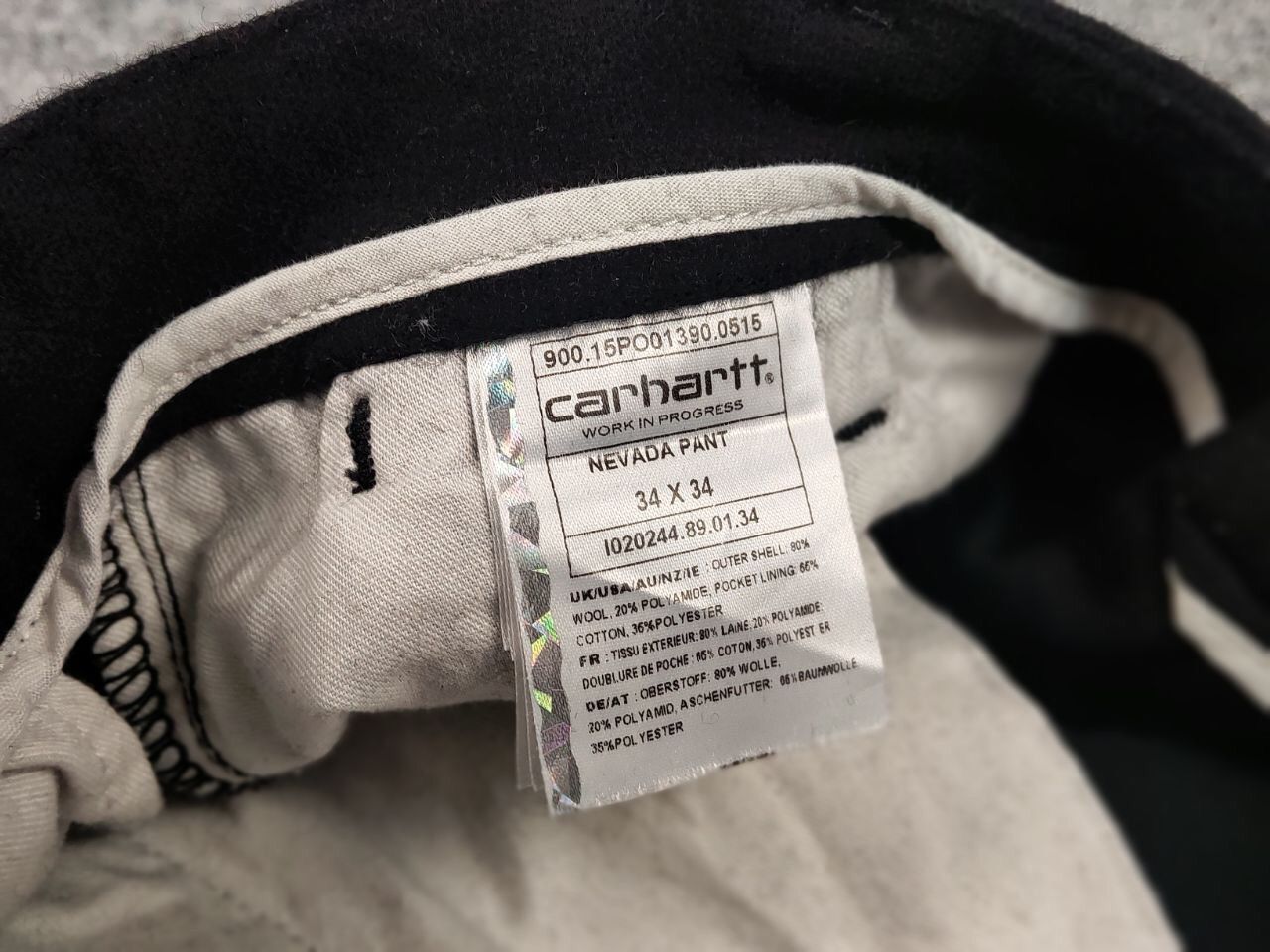 Carhartt Carhartt Wip Nevada Chino Black Wool Pants Patch Logo Size US 34 / EU 50 - 18 Thumbnail