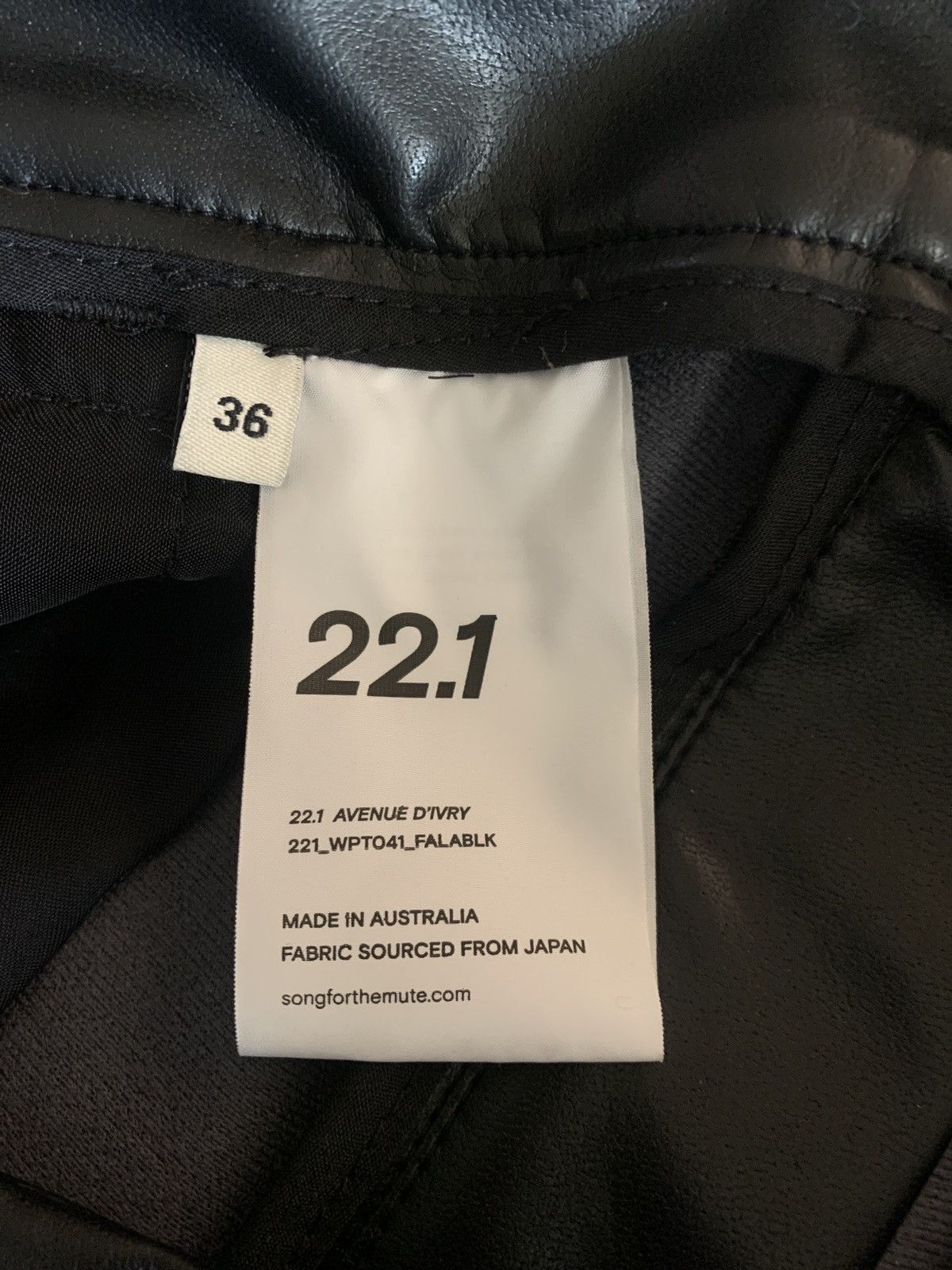 Song For The Mute Faux Leather Flare Pants Size US 29 - 11 Thumbnail