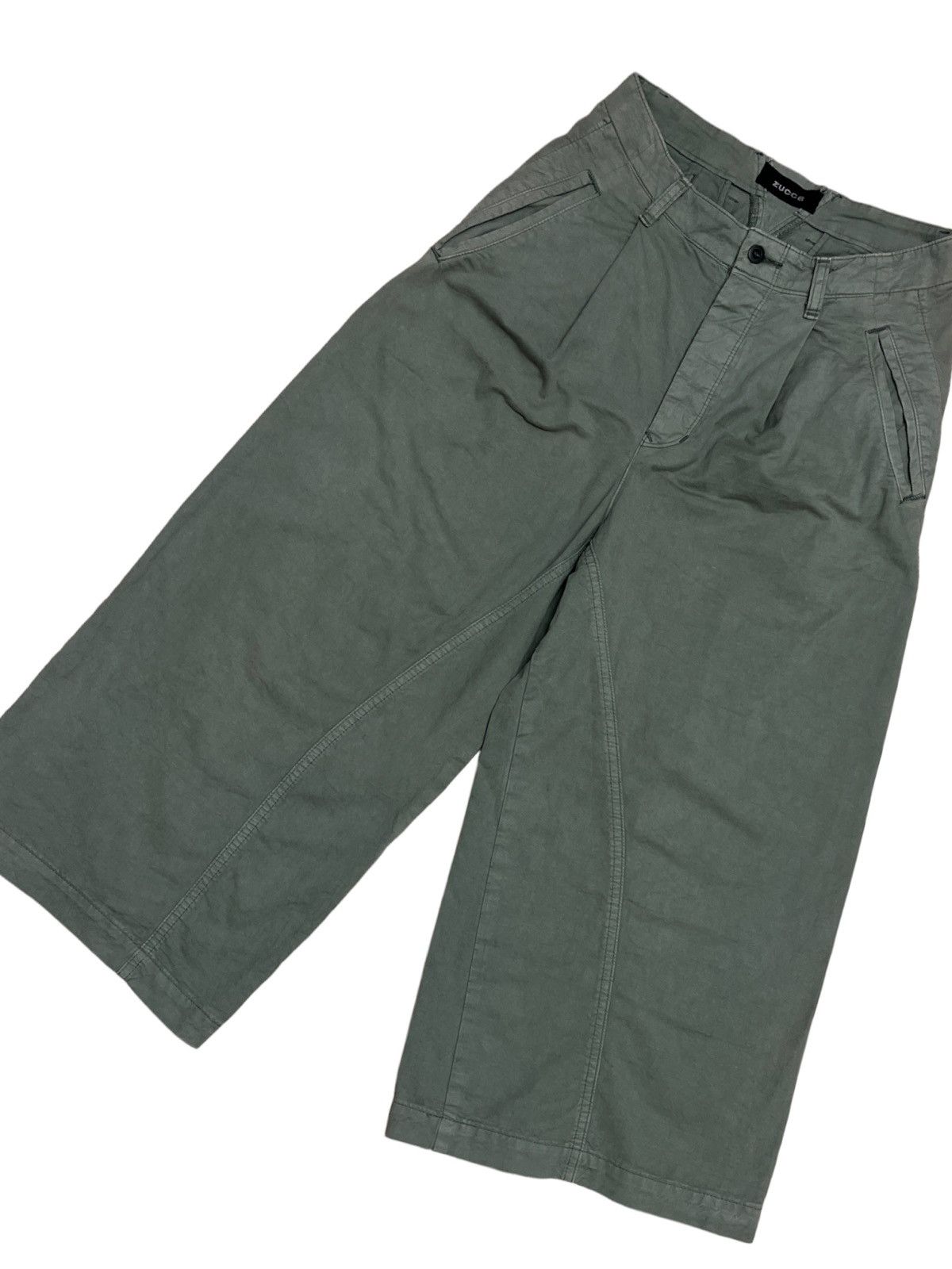 Issey Miyake × Vintage × Zucca Japan 90s Designer Zucca Wild Leg Cropped Pant Size US 27 - 2 Thumbnail