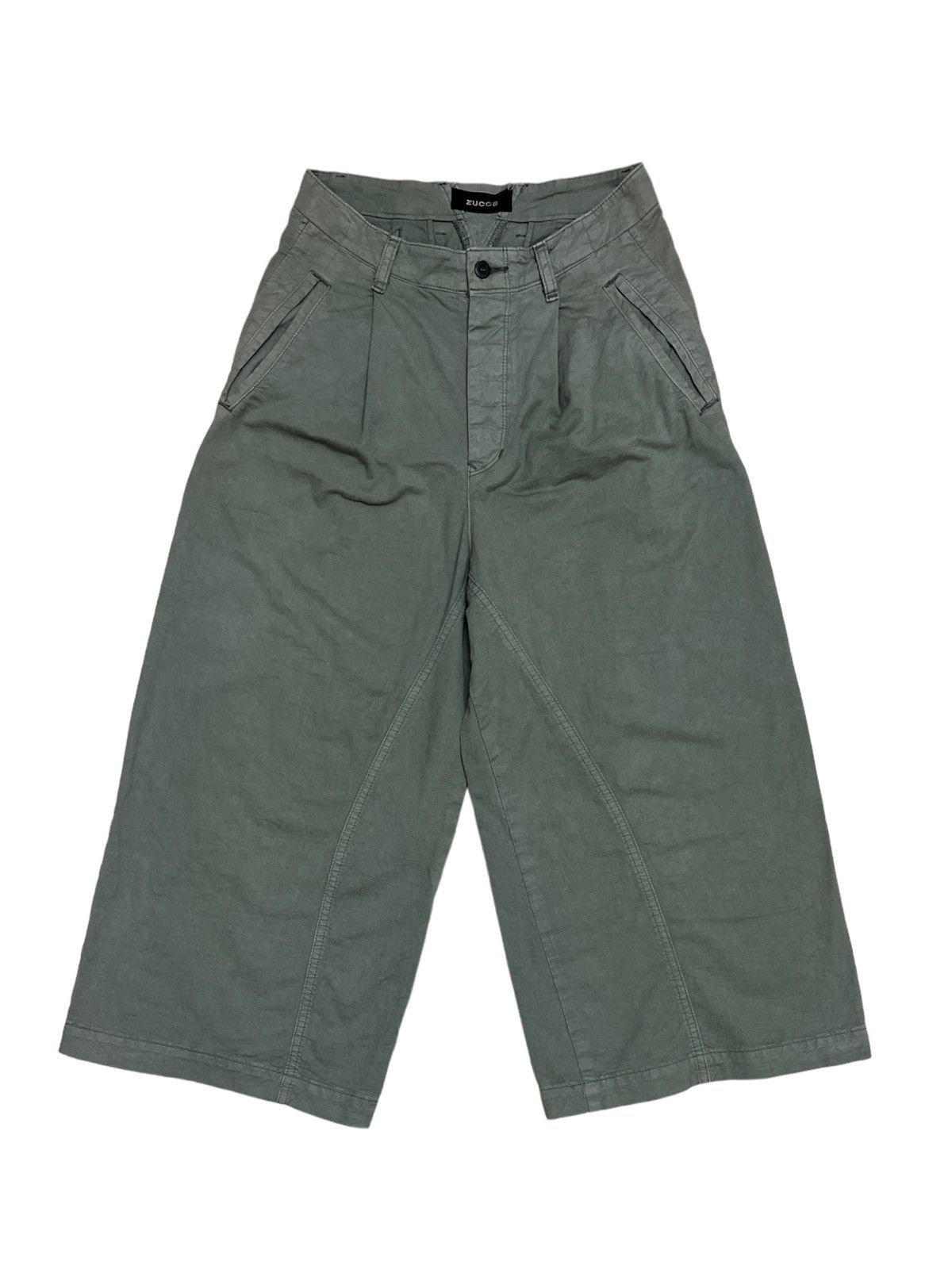 Issey Miyake × Vintage × Zucca Japan 90s Designer Zucca Wild Leg Cropped Pant Size US 27 - 1 Thumbnail