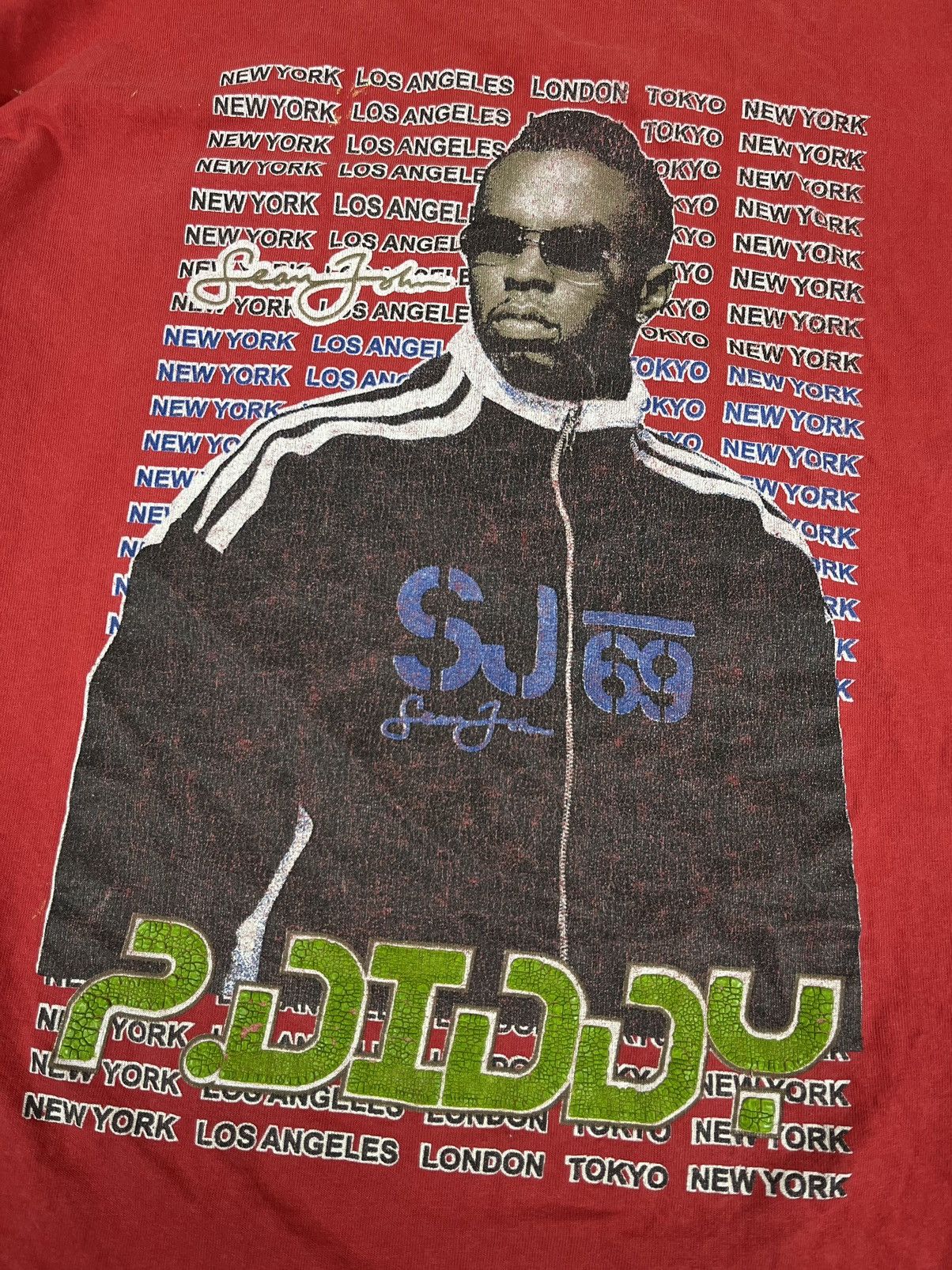 Rap Tees × Vintage Puff Diddy Sean John Vintage 00s Red T Shirt Size US XXL / EU 58 / 5 - 5 Thumbnail
