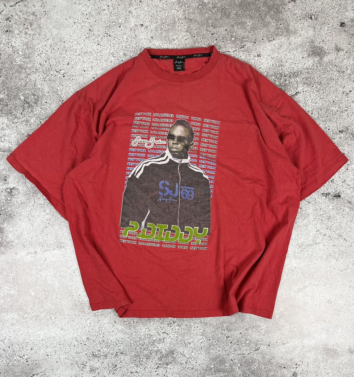 Rap Tees × Vintage Puff Diddy Sean John Vintage 00s Red T Shirt Size US XXL / EU 58 / 5 - 1 Thumbnail