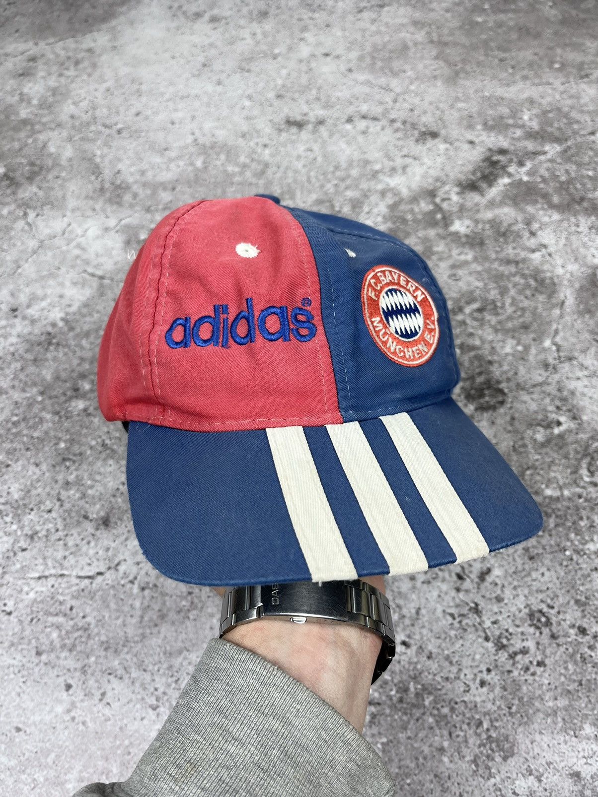 Adidas × Vintage Adidas Bayern Vintage 90s 3 Stripes Cap Size ONE SIZE - 2 Thumbnail