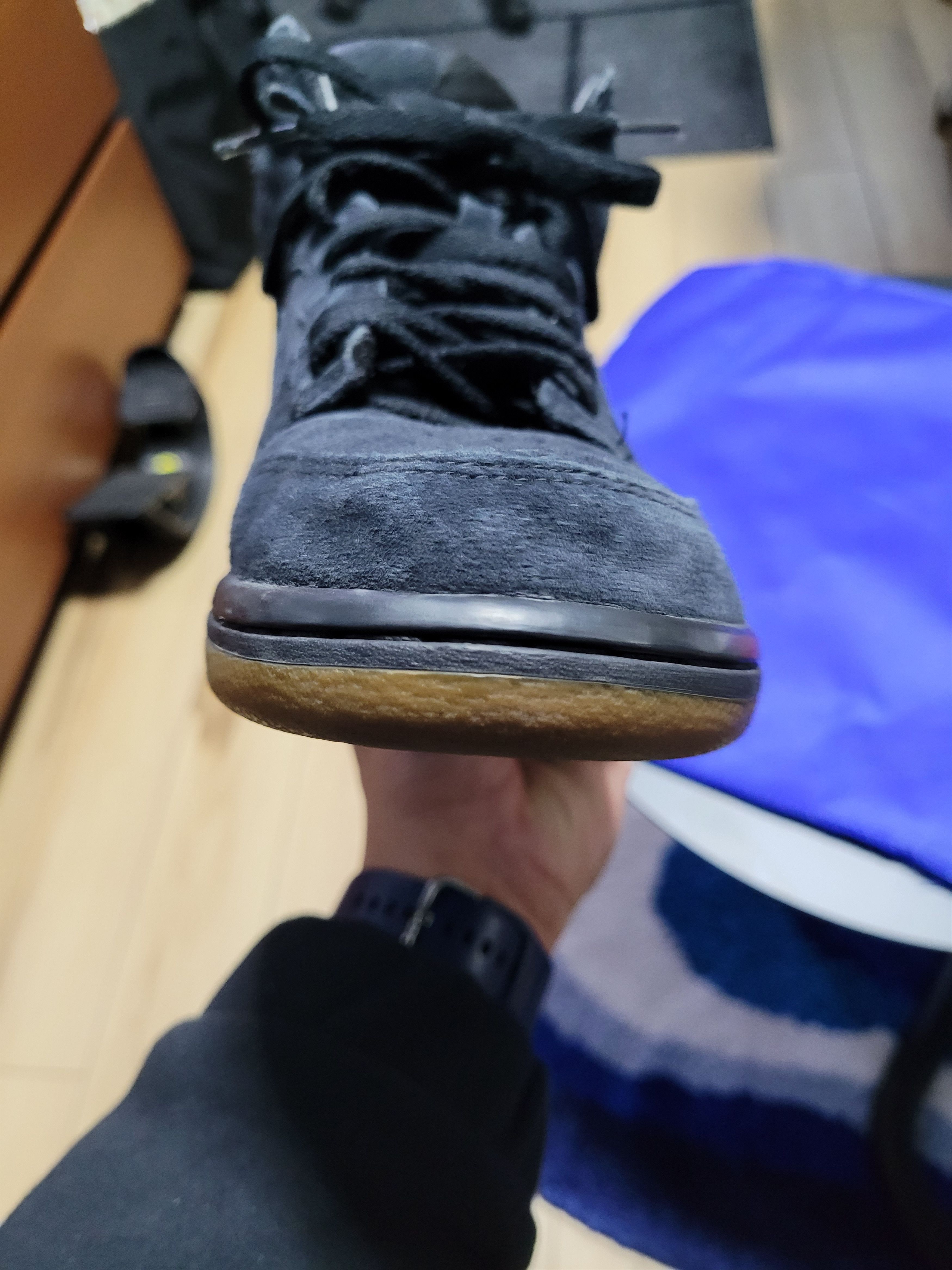 A.P.C. × Nike Nike dunk high APC black suede size 8.5 M 2012 Size US 8.5 / EU 41-42 - 17 Thumbnail
