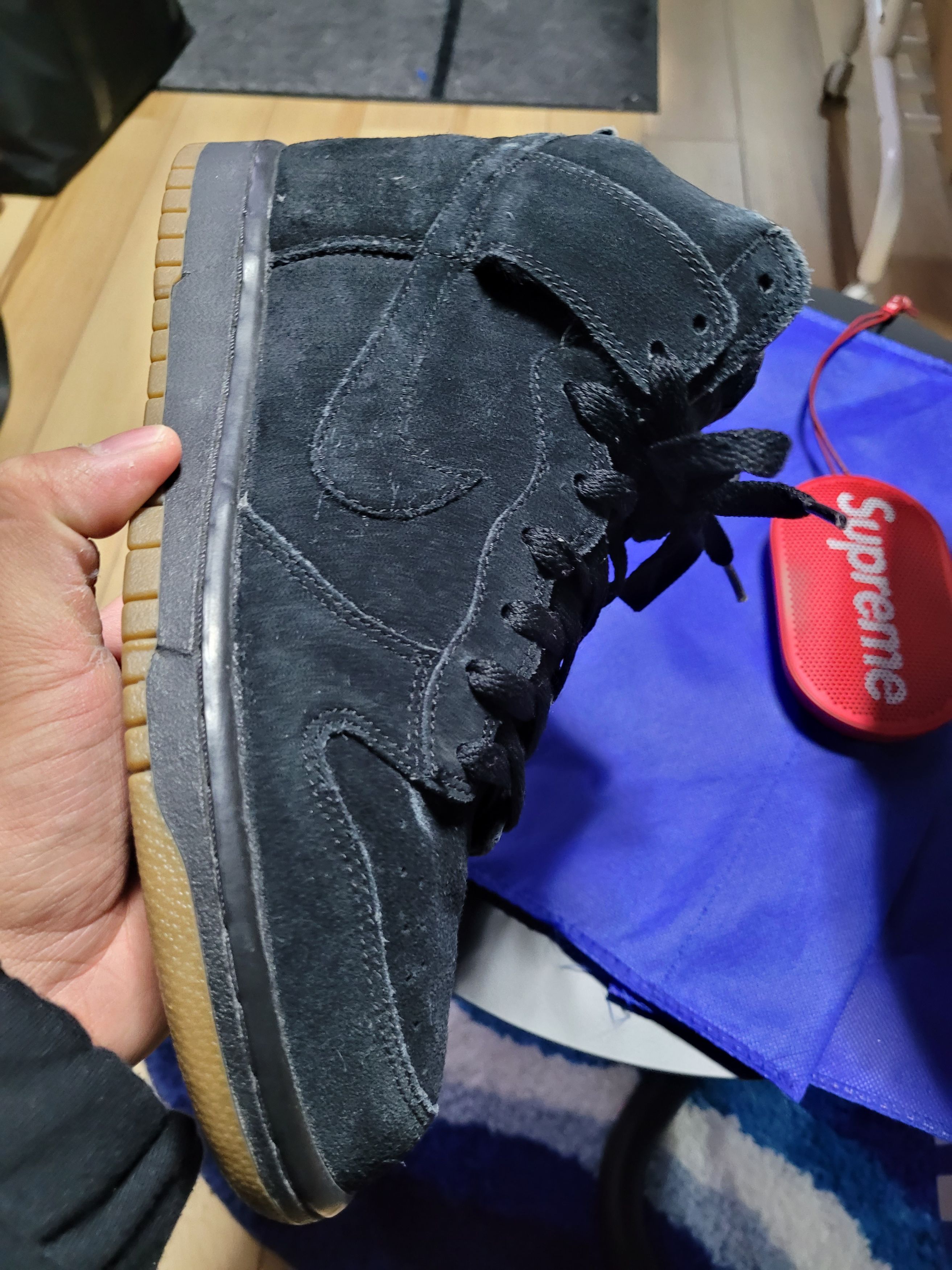 A.P.C. × Nike Nike dunk high APC black suede size 8.5 M 2012 Size US 8.5 / EU 41-42 - 2 Thumbnail
