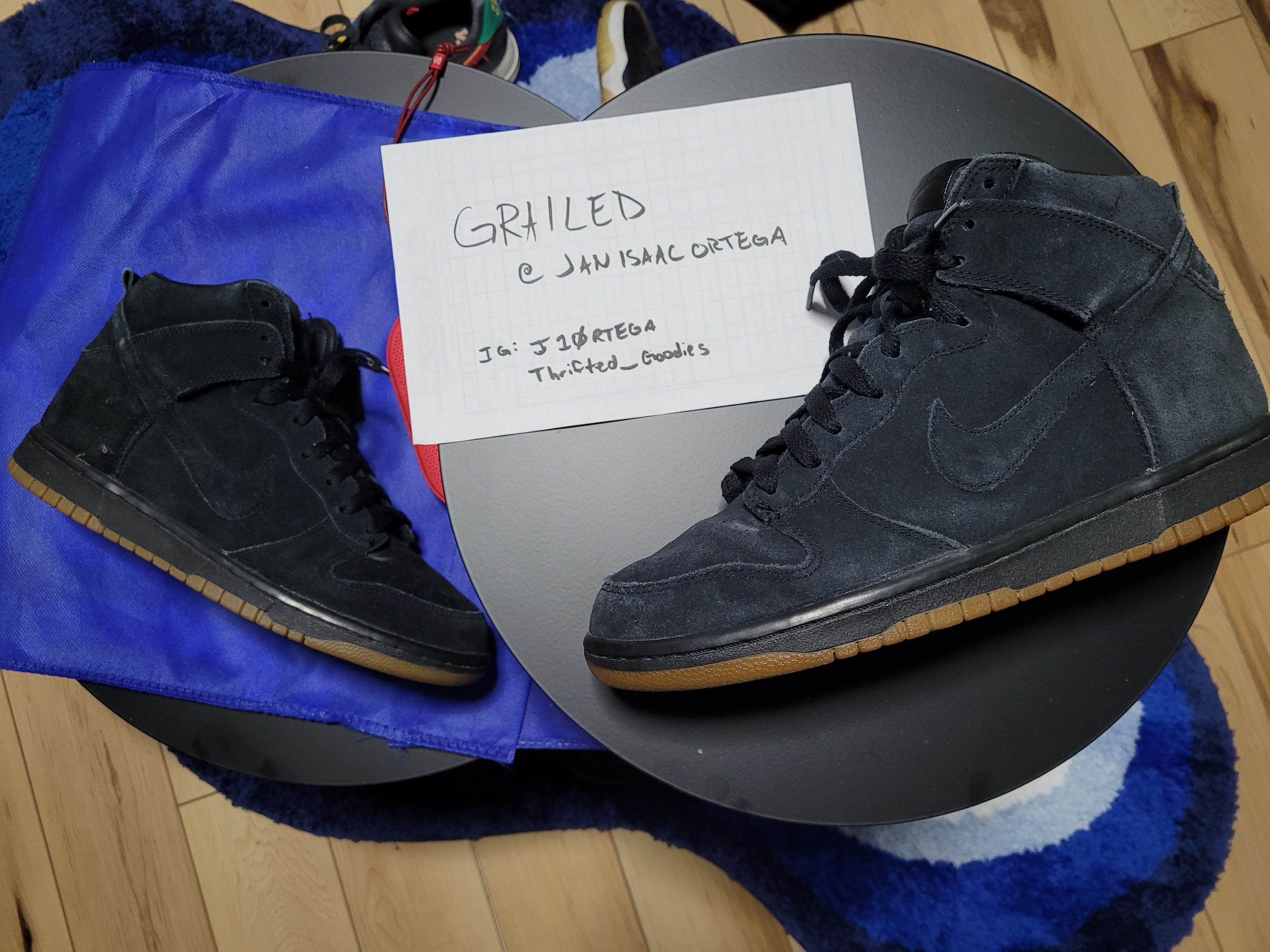 Nike dunk high APC black suede size 8.5 M 2012