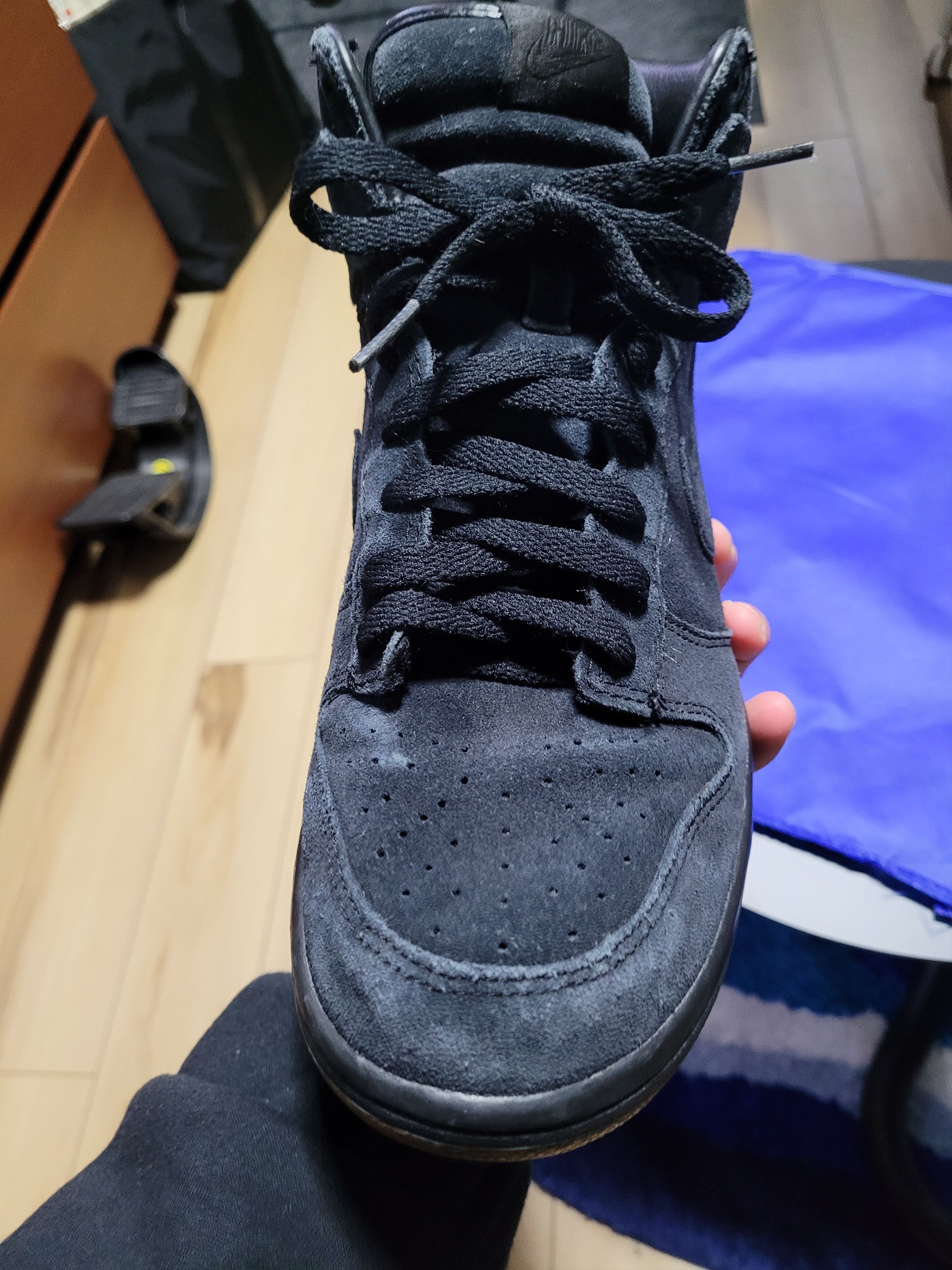 A.P.C. × Nike Nike dunk high APC black suede size 8.5 M 2012 Size US 8.5 / EU 41-42 - 10 Thumbnail