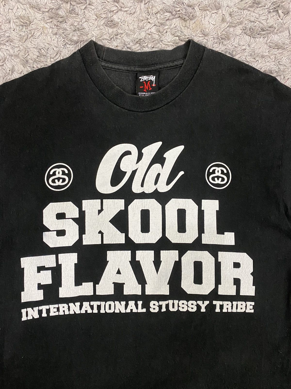 Stussy Stussy Old Skool Flavour International Stussy Tribe Blacktee Size US M / EU 48-50 / 2 - 3 Thumbnail