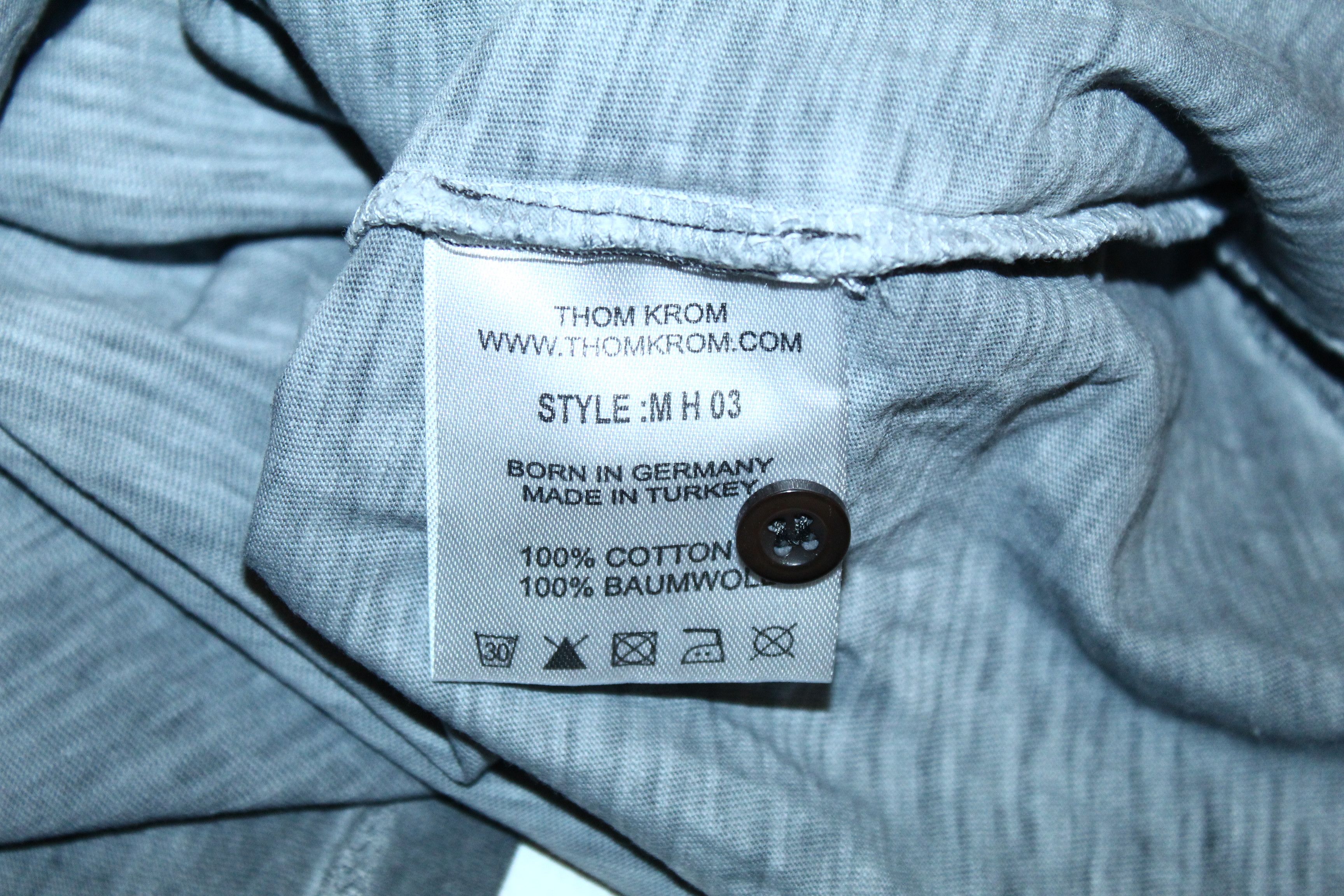 Thom Krom Thom Krom Grandad Double Collar 3/4 Sleeve Smoke Dyed shirt Size US S / EU 44-46 / 1 - 7 Thumbnail
